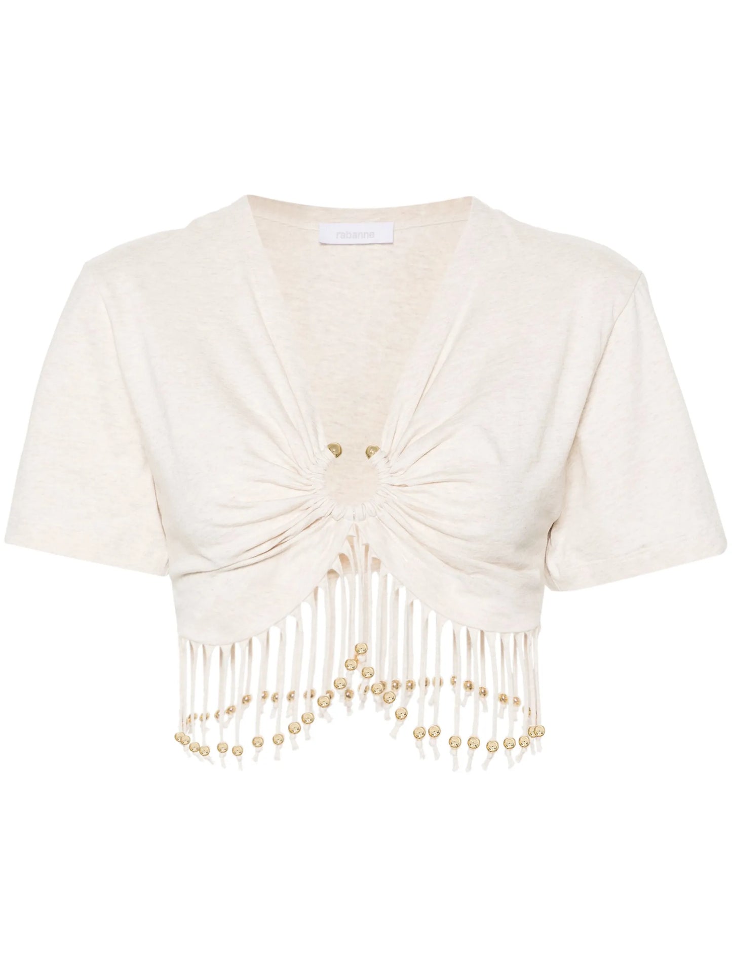 fringed cotton crop top