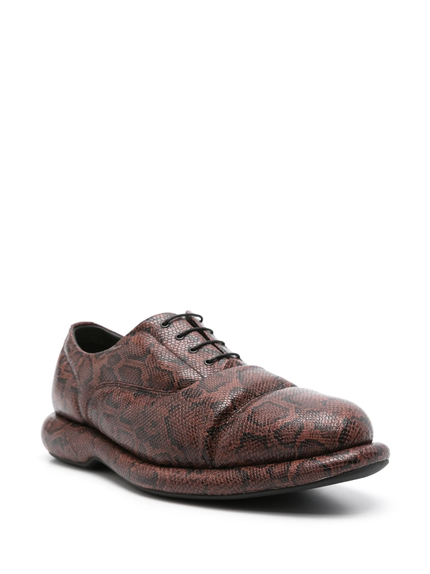 x Clarks snakeskin-effect oxford shoes
