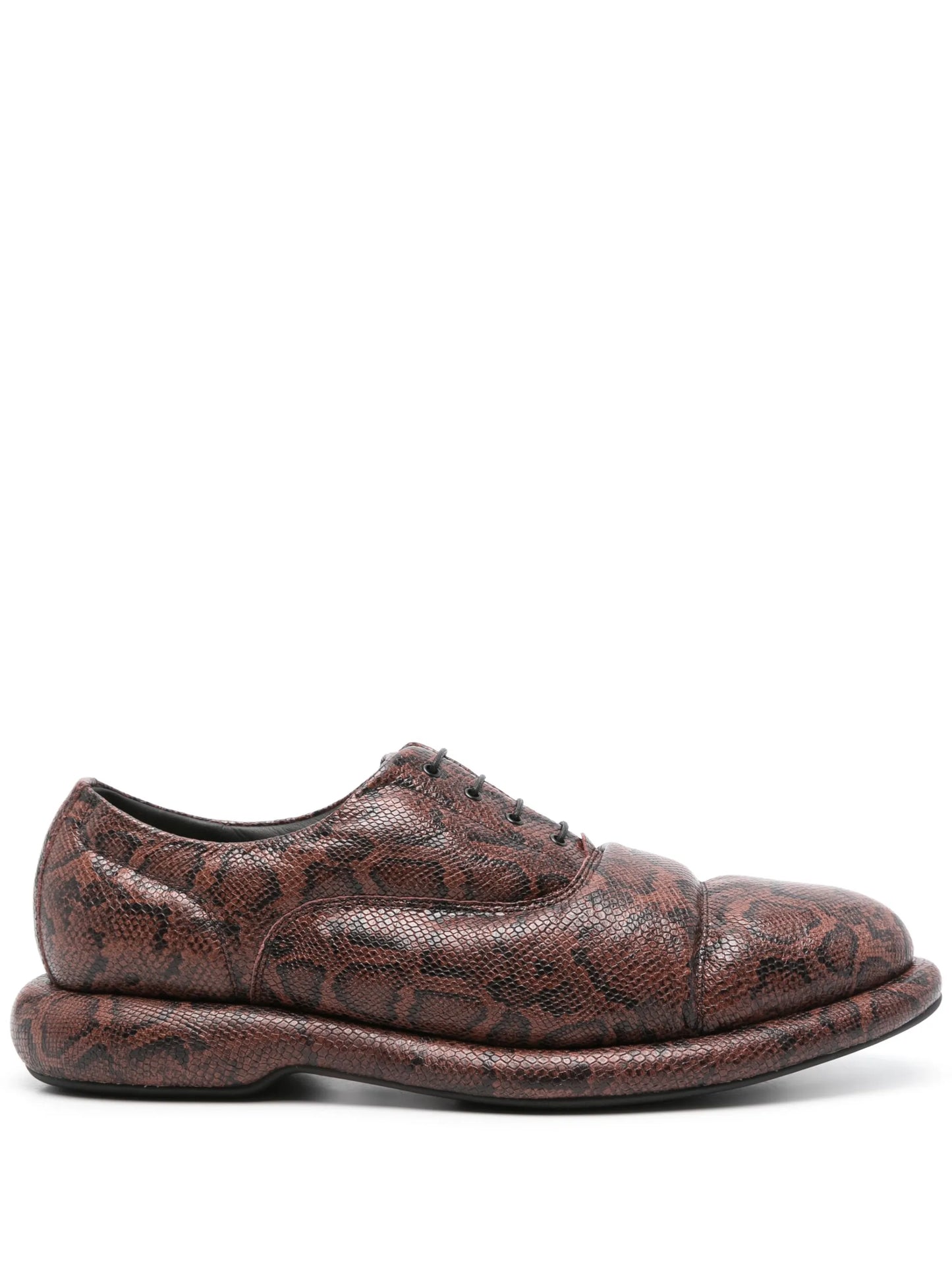 x Clarks snakeskin-effect oxford shoes