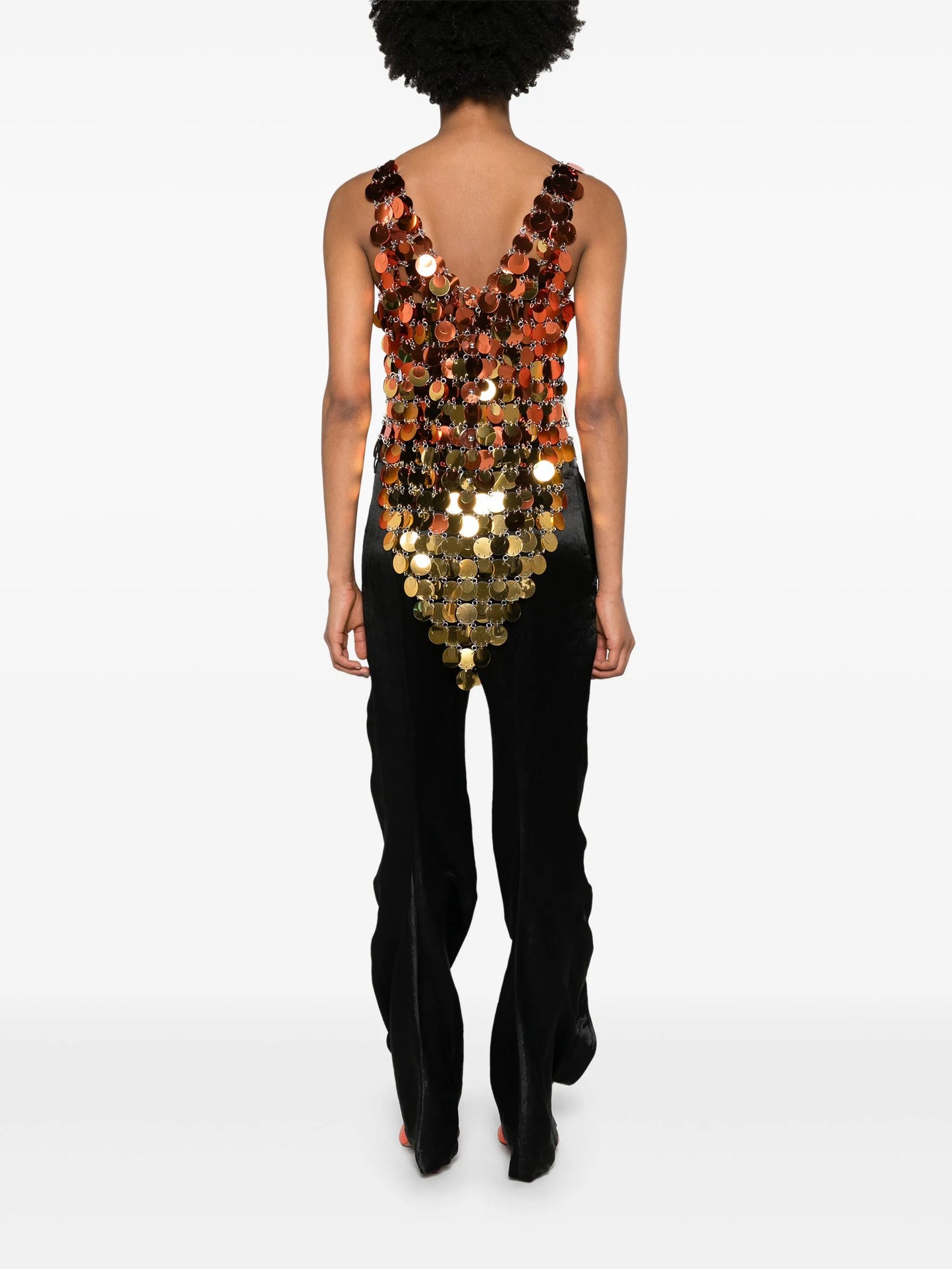 sequinned asymmetric minidress