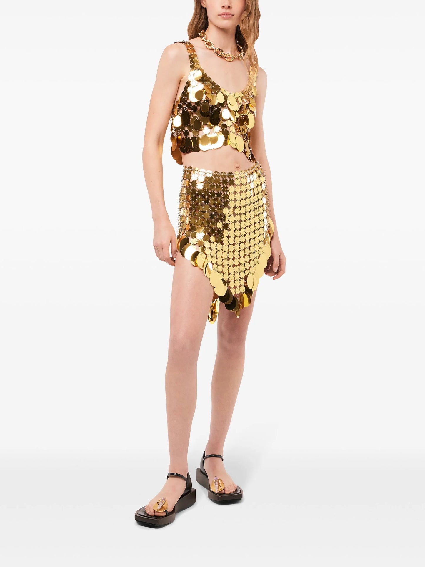 sequinned cropped top