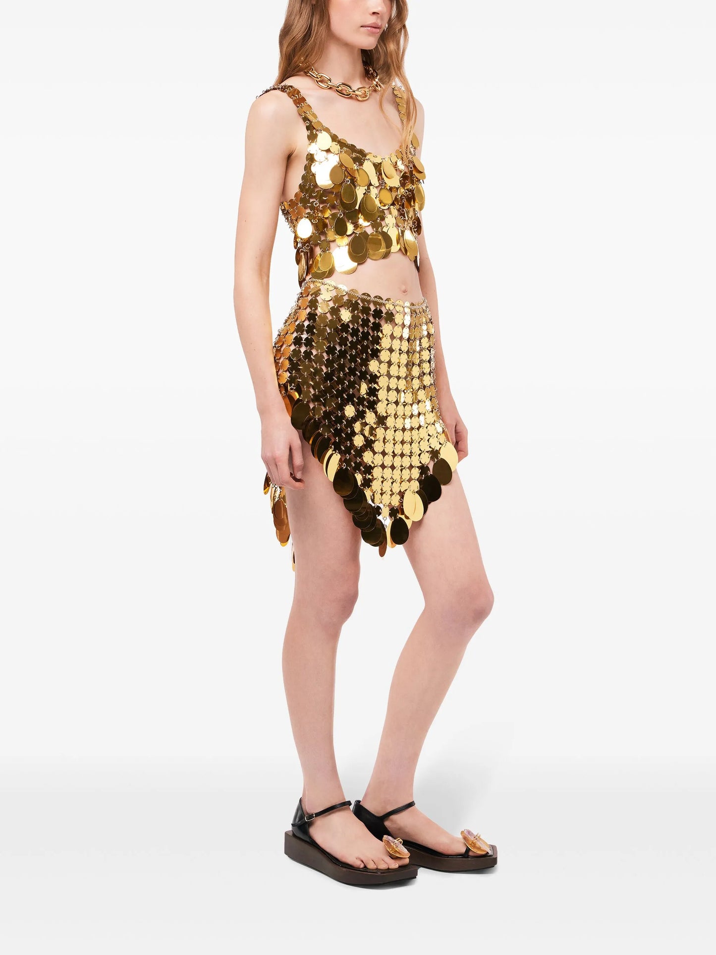 sequinned cropped top