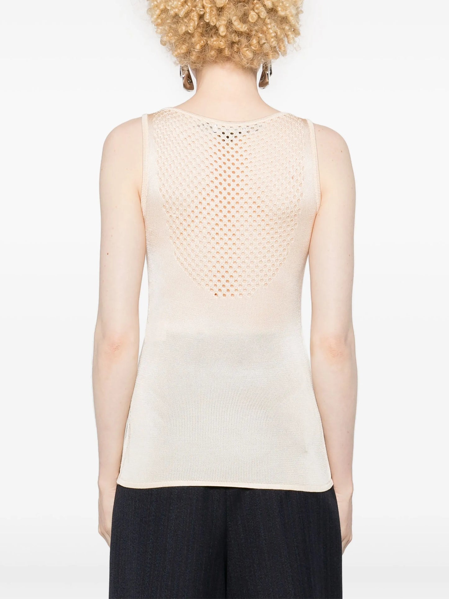 bead-embellished knitted top