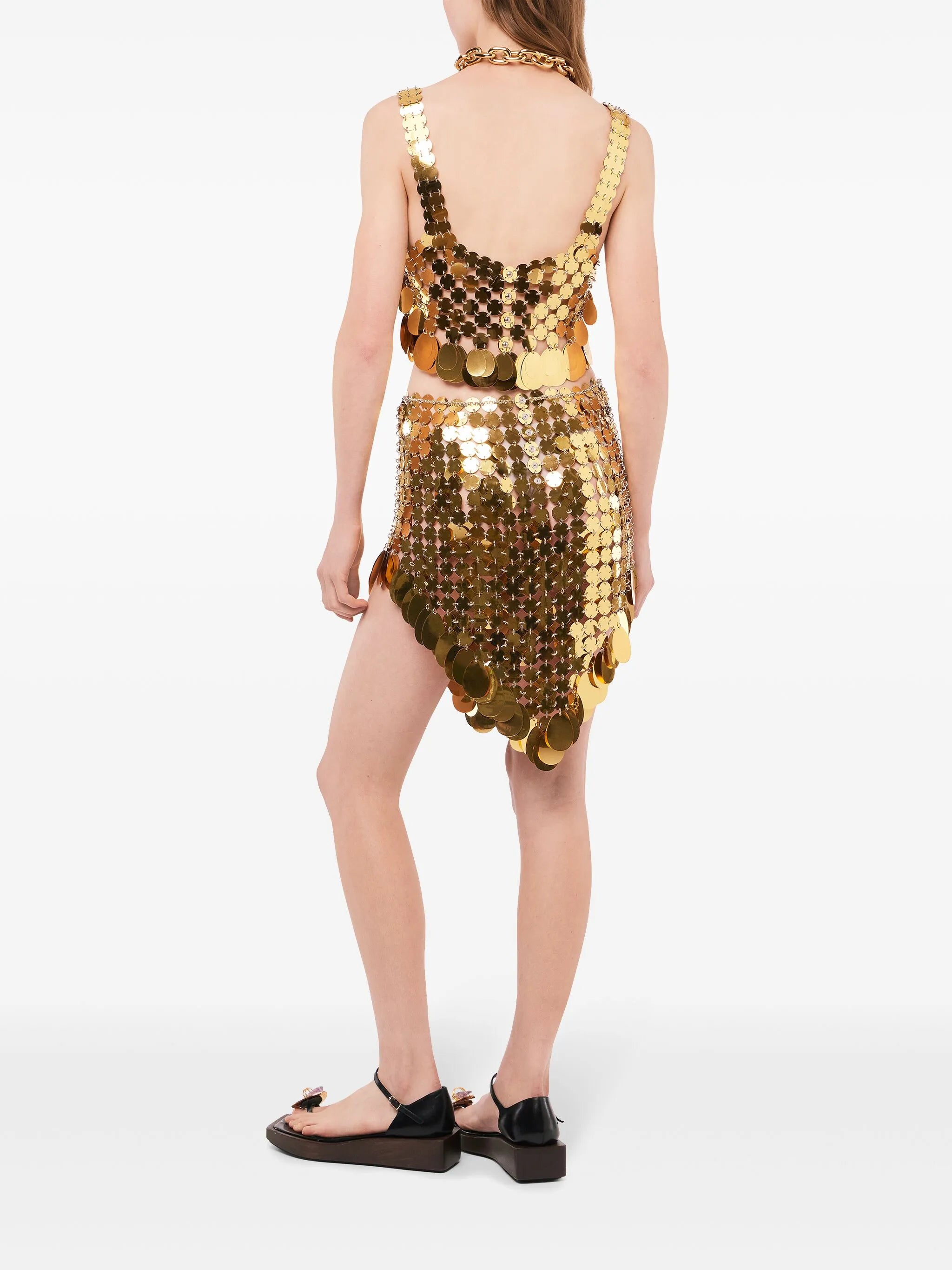 Gold Sparkle Assembly mini skirt