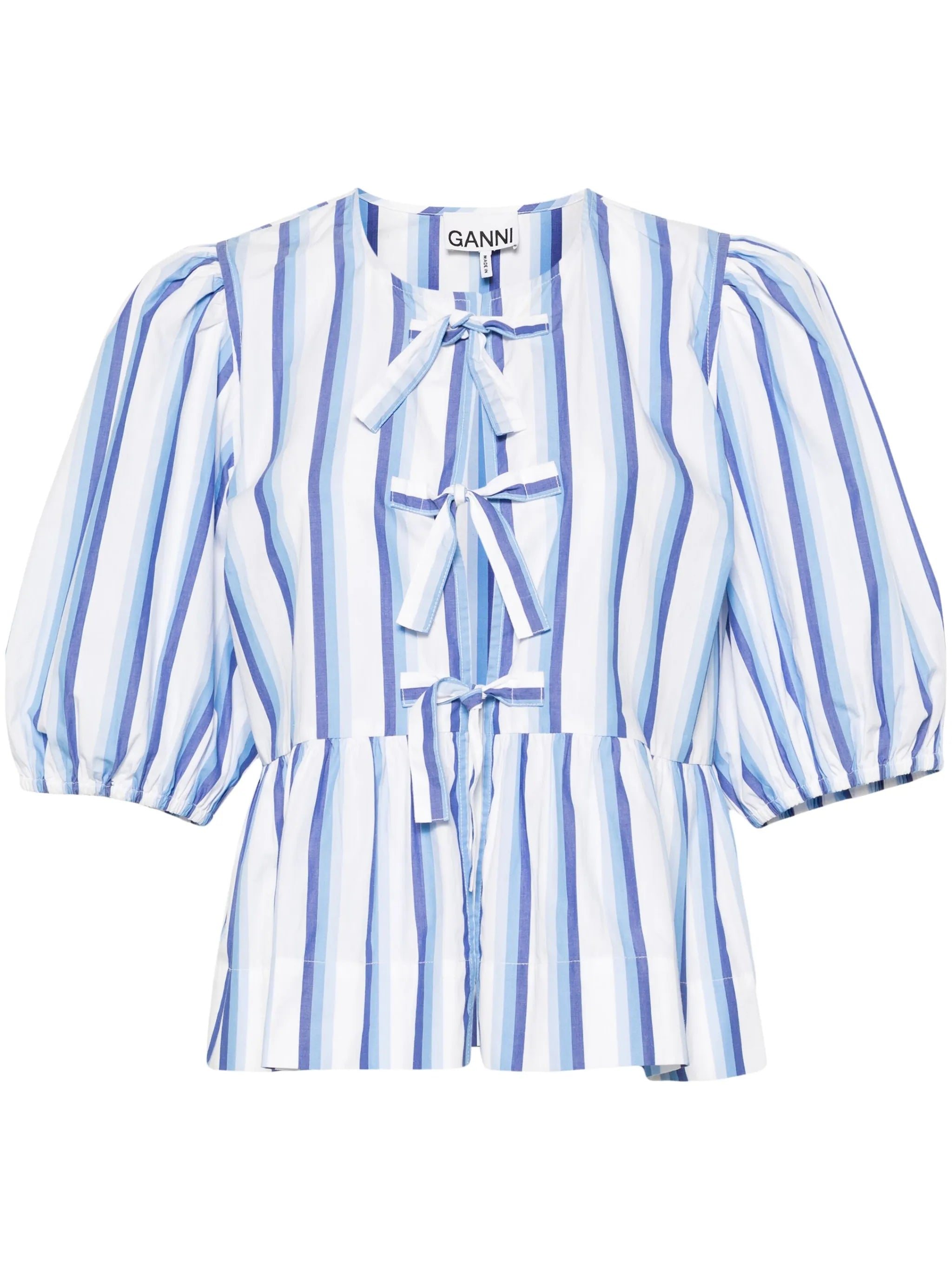 striped peplum blouse