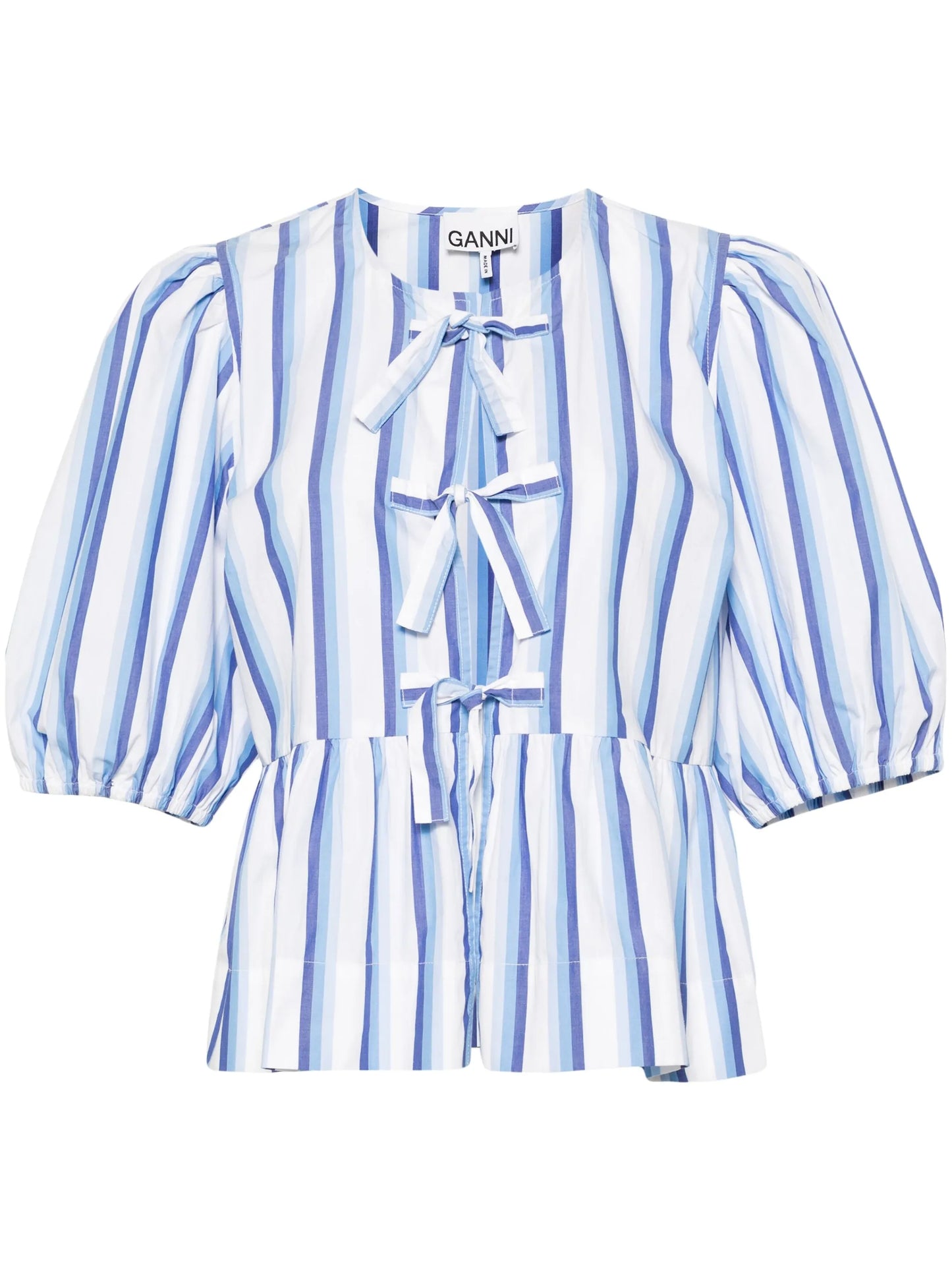 striped peplum blouse