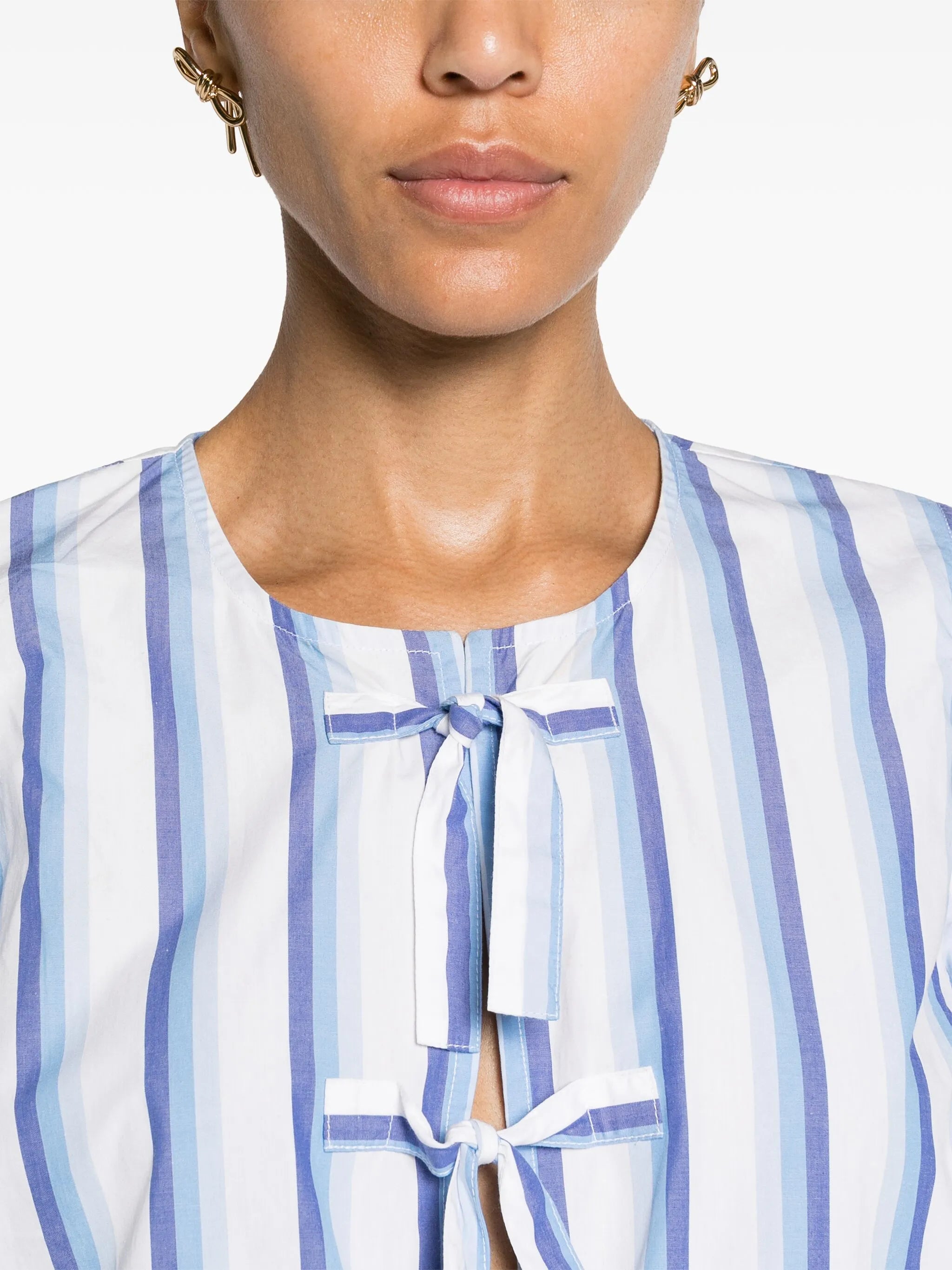 striped peplum blouse
