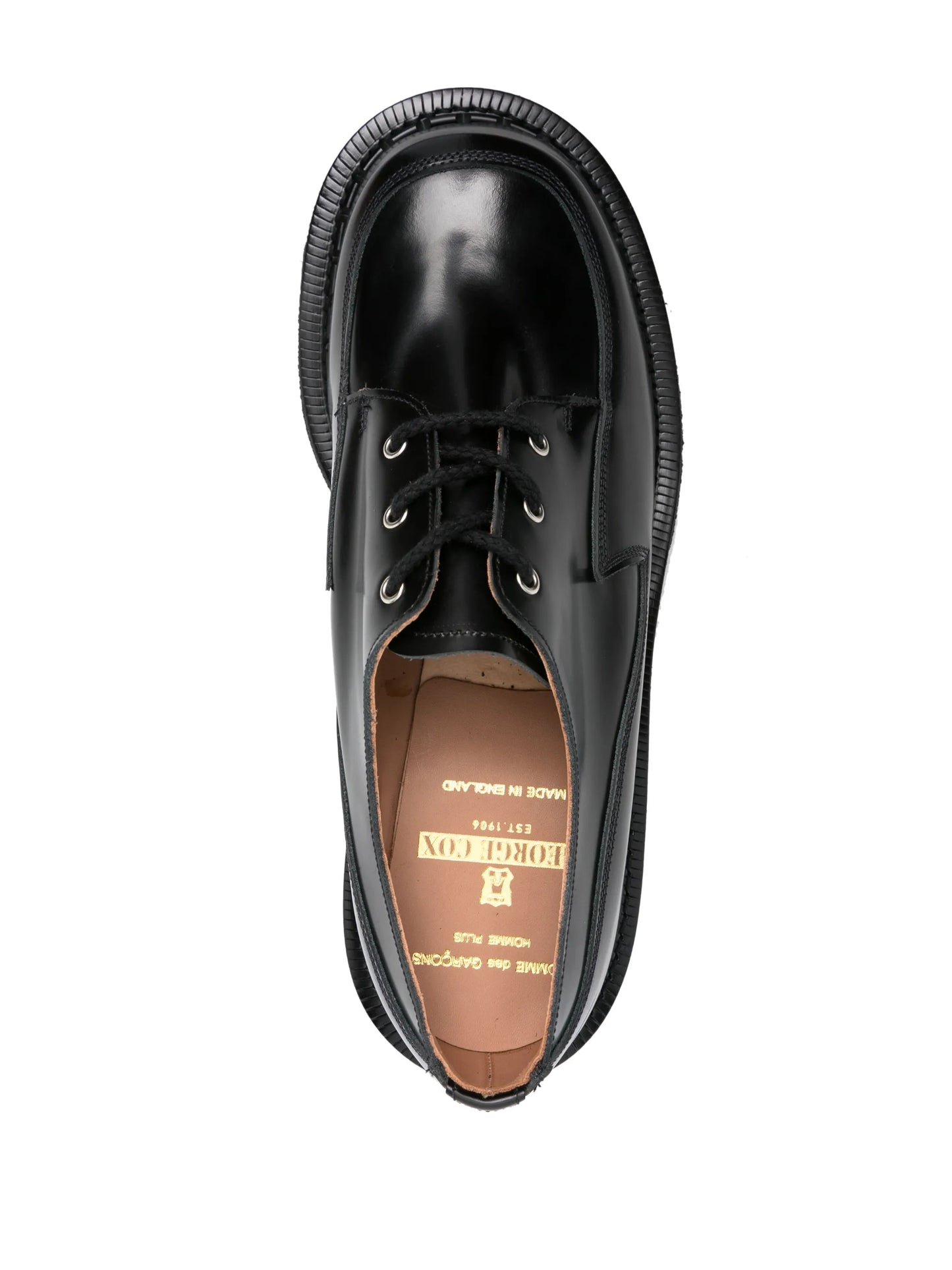 leather platform derby shoes