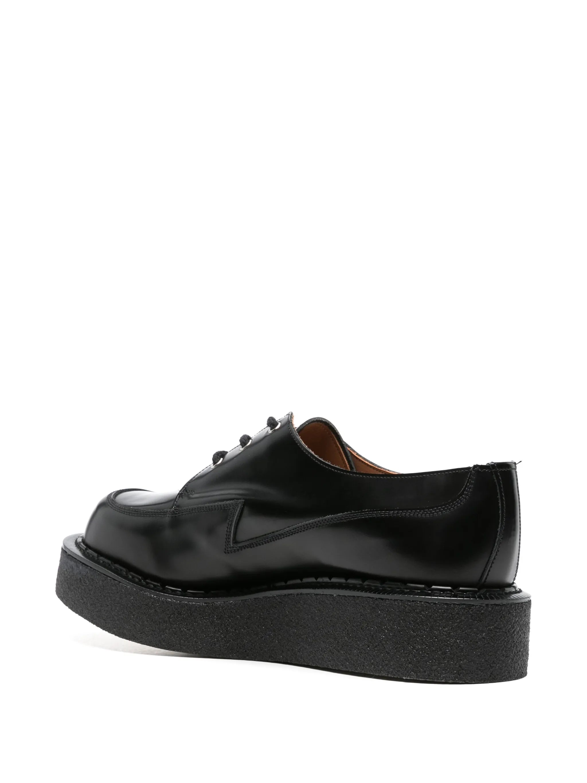 leather platform derby shoes