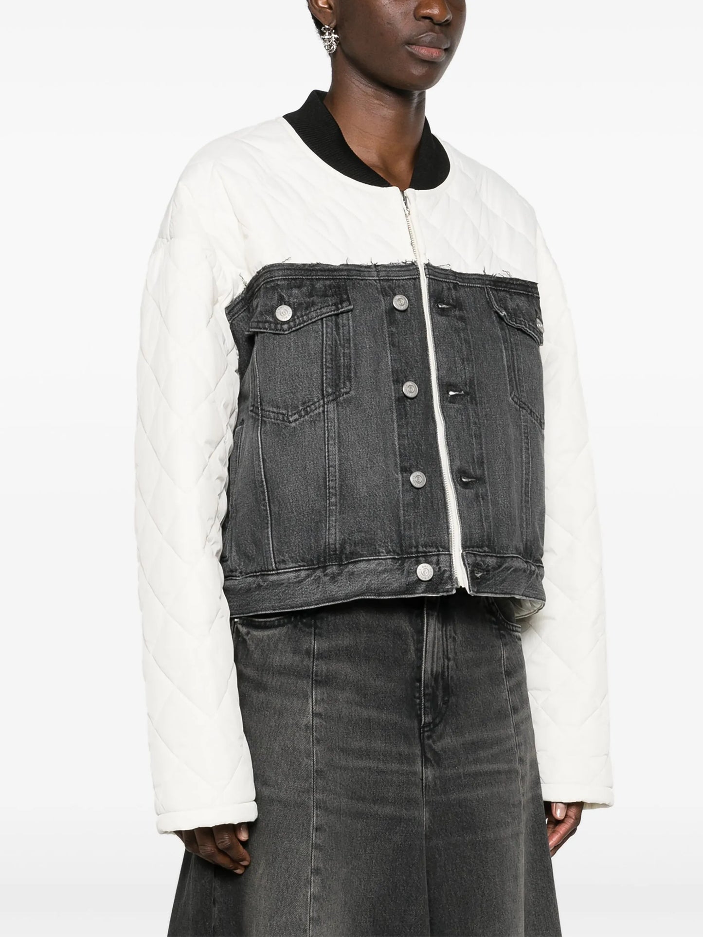 panelled bomber jacket