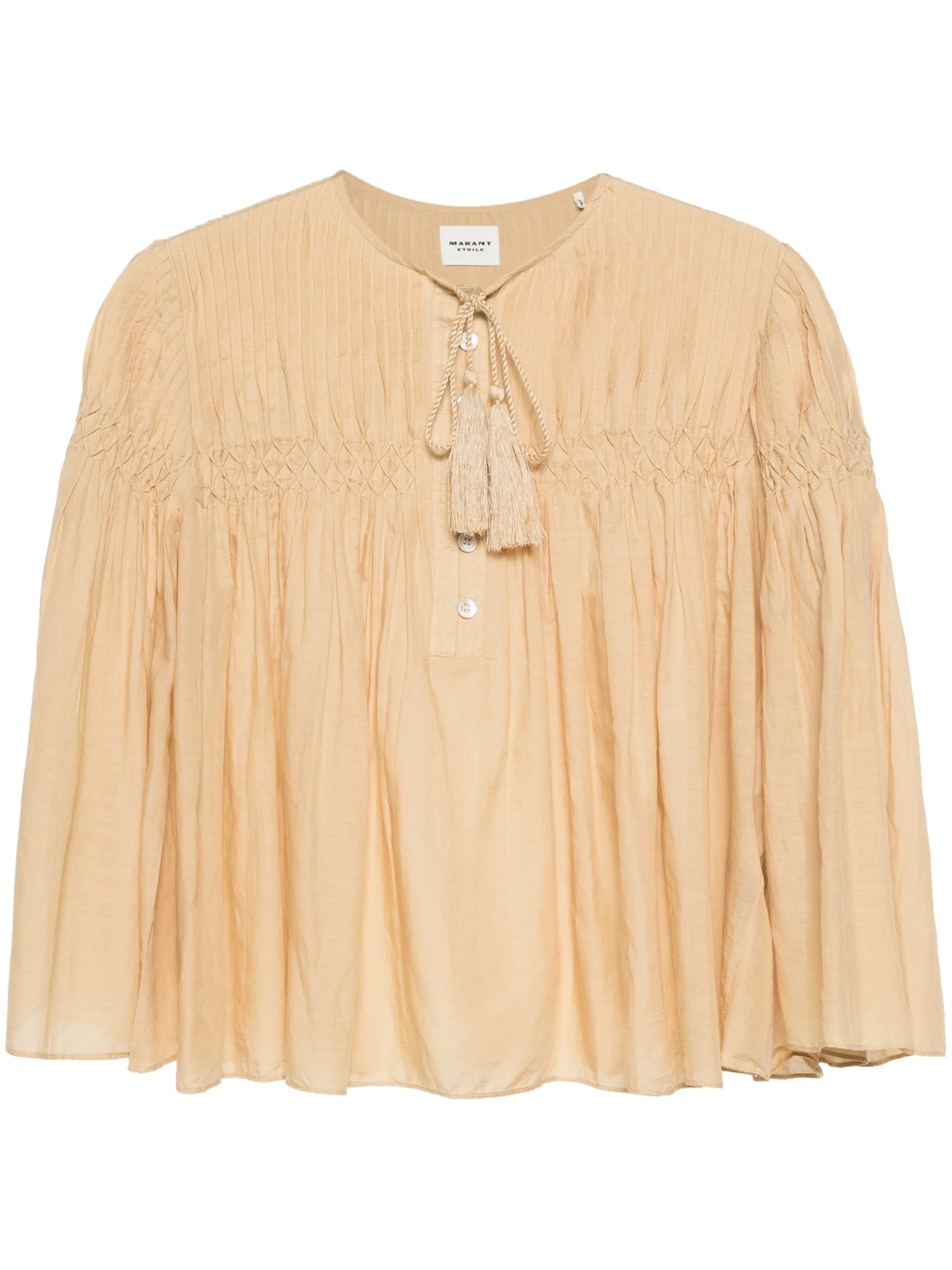 Axeliana pintuck-detail blouse