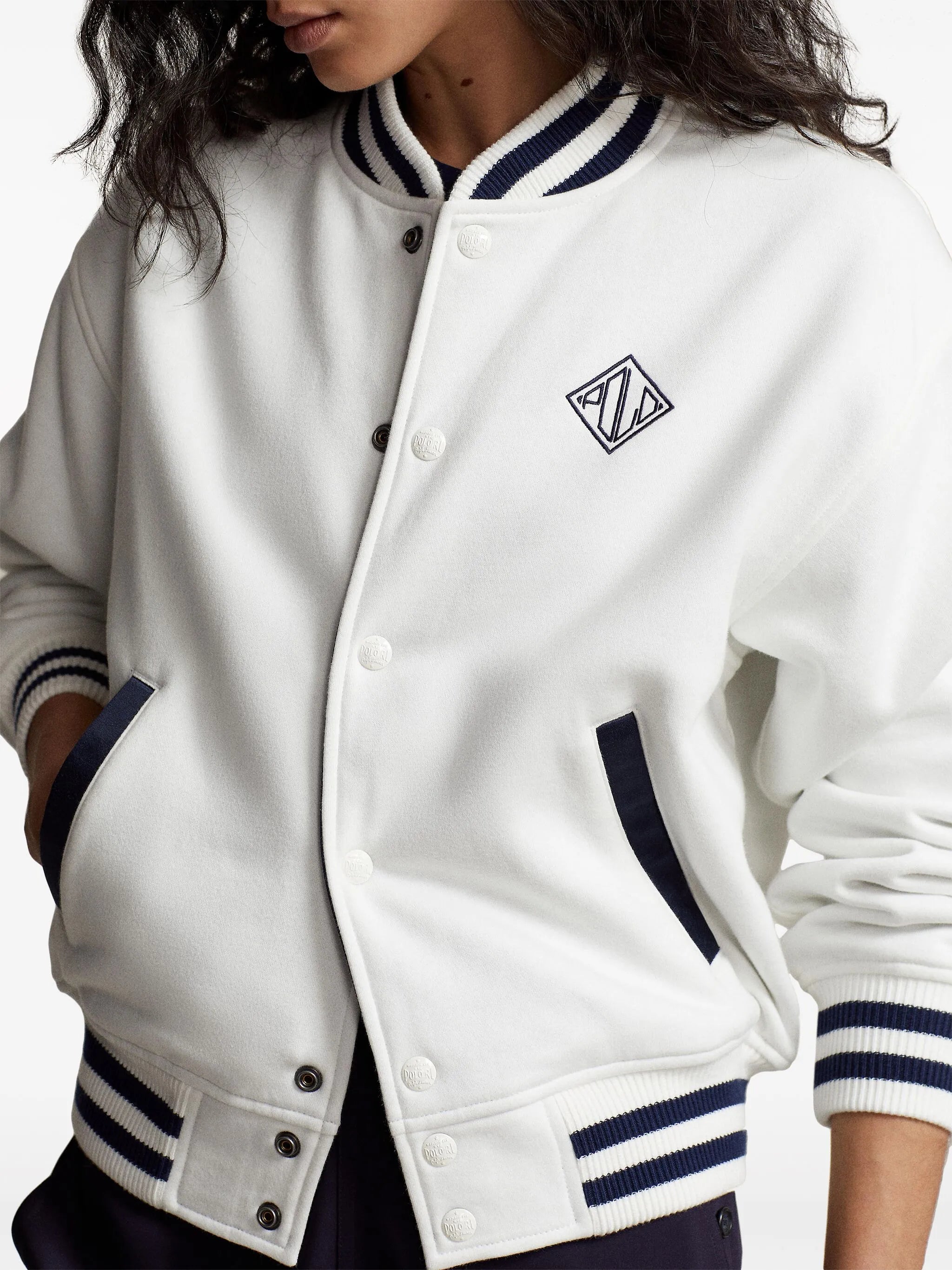 logo-embroidered reversible bomber jacket