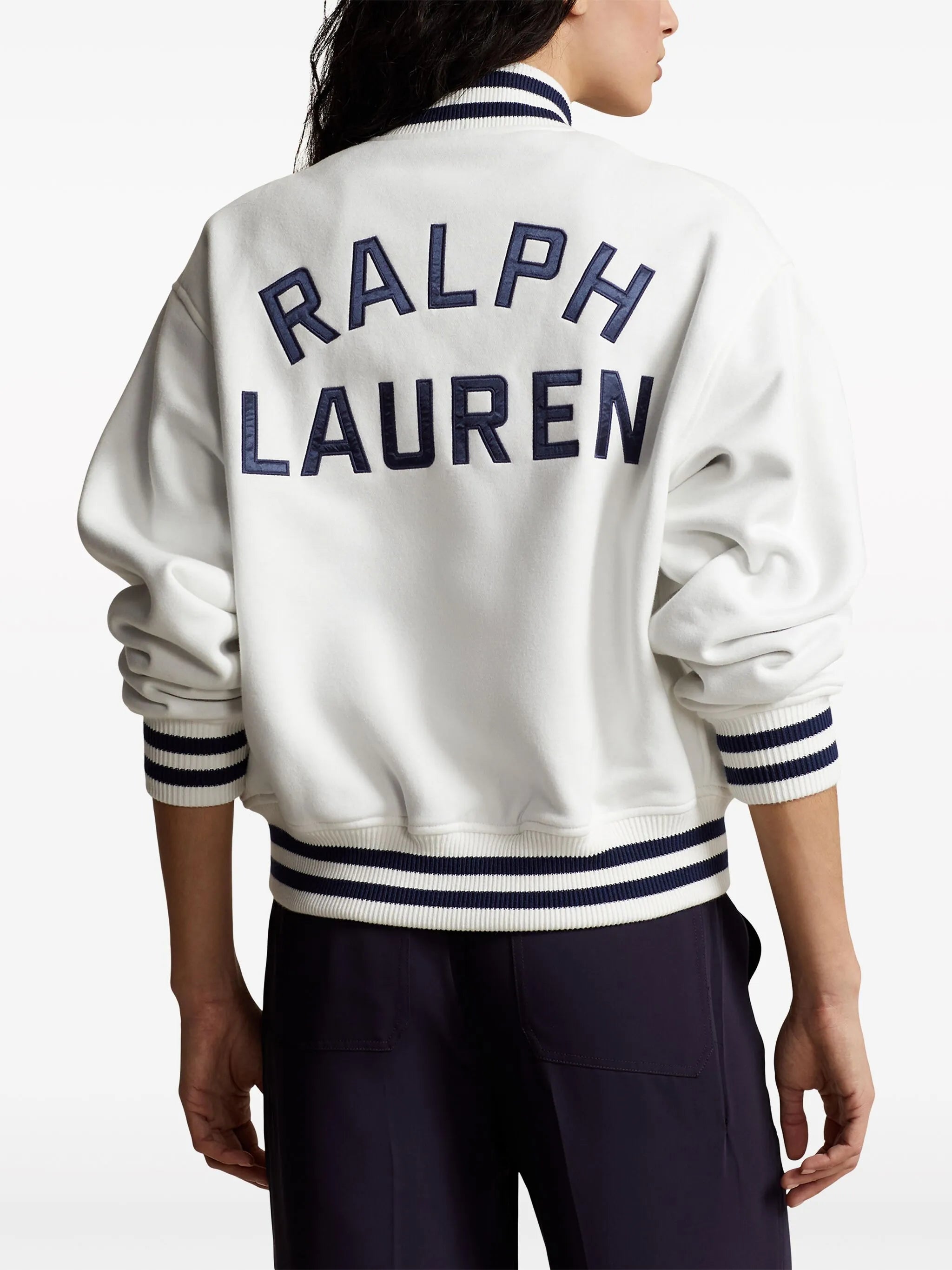 logo-embroidered reversible bomber jacket