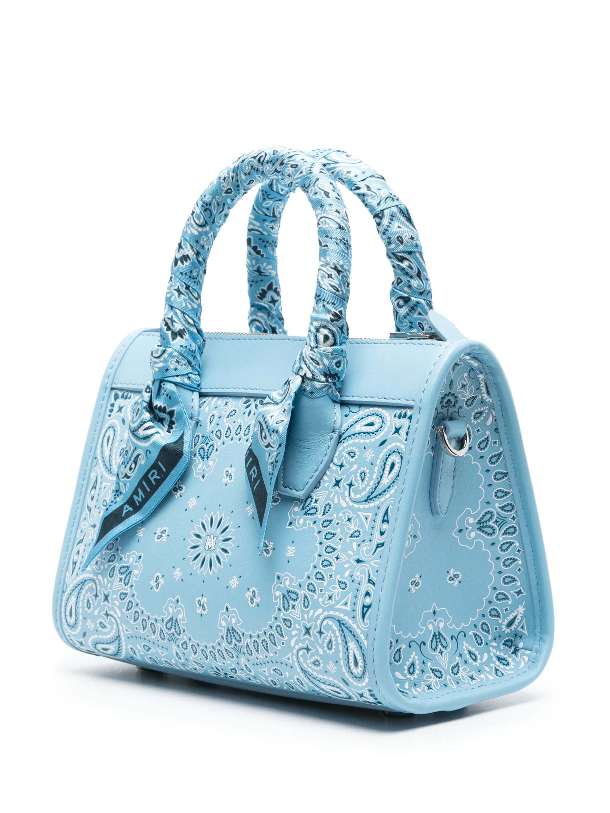 mini Bandana leather tote bag