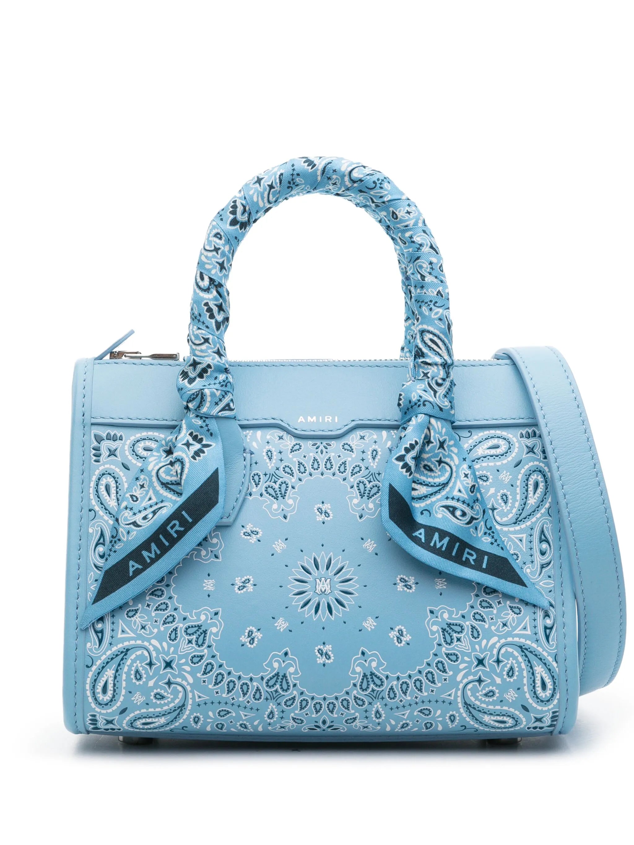 mini Bandana leather tote bag