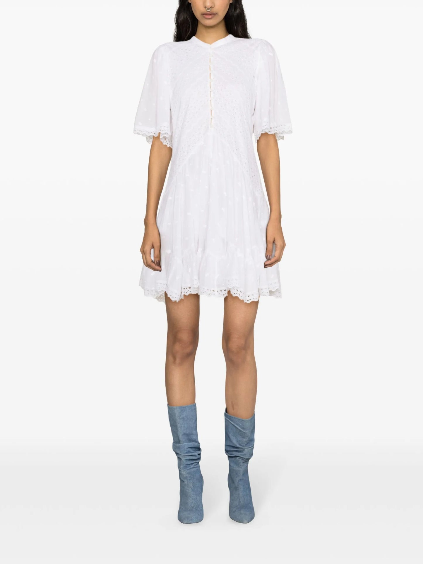 Slayae broderie-anglaise minidress