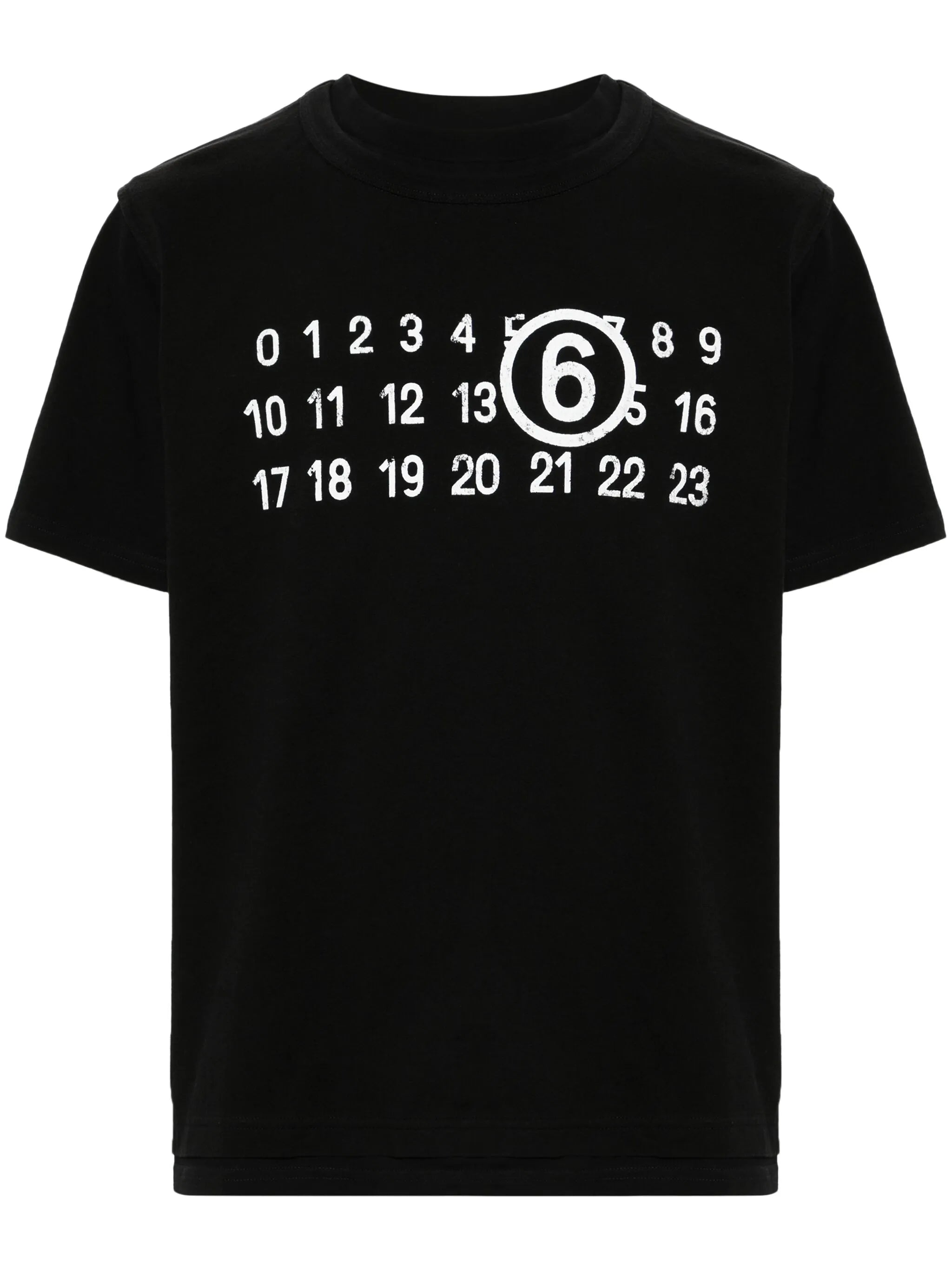 numbers-motif cotton T-shirt