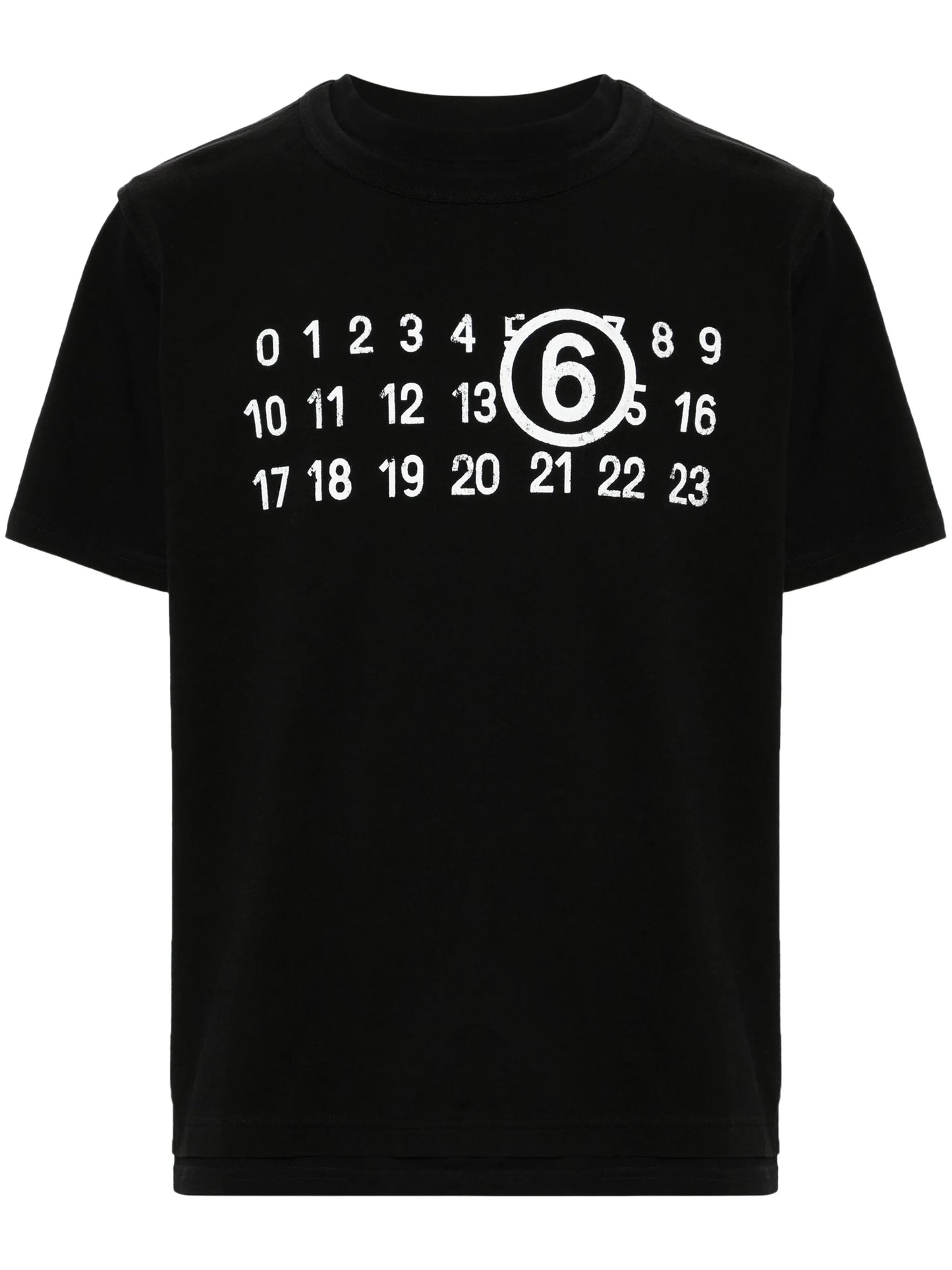 numbers-motif cotton T-shirt