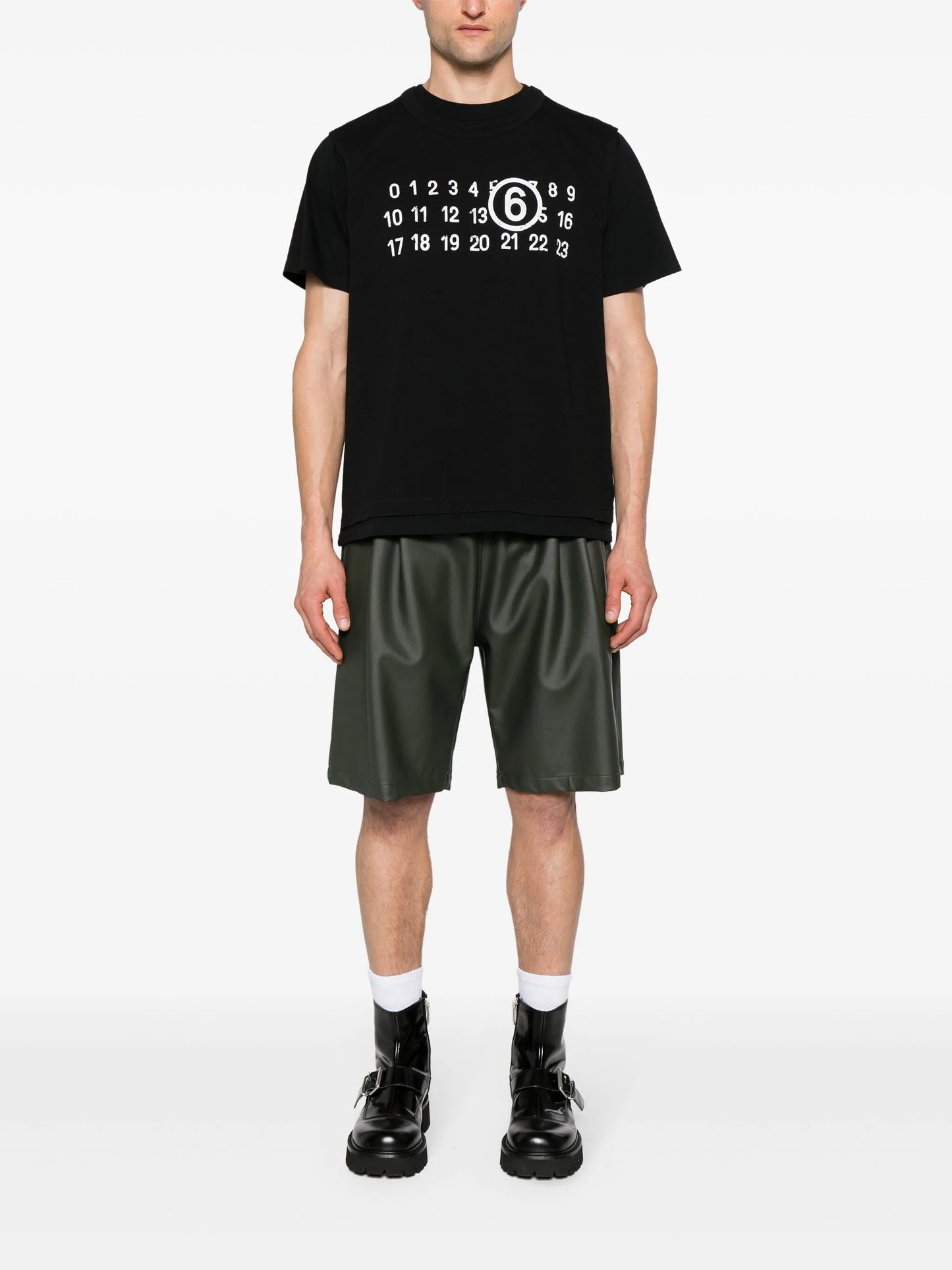 numbers-motif cotton T-shirt