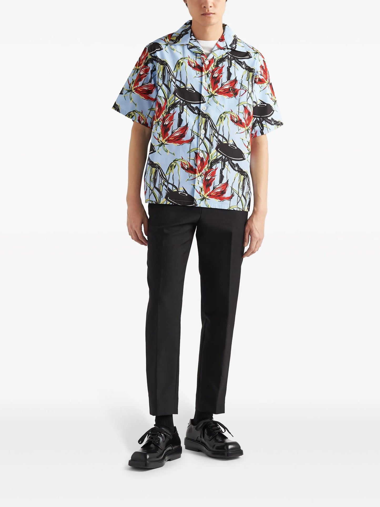 UFO-print cotton shirt