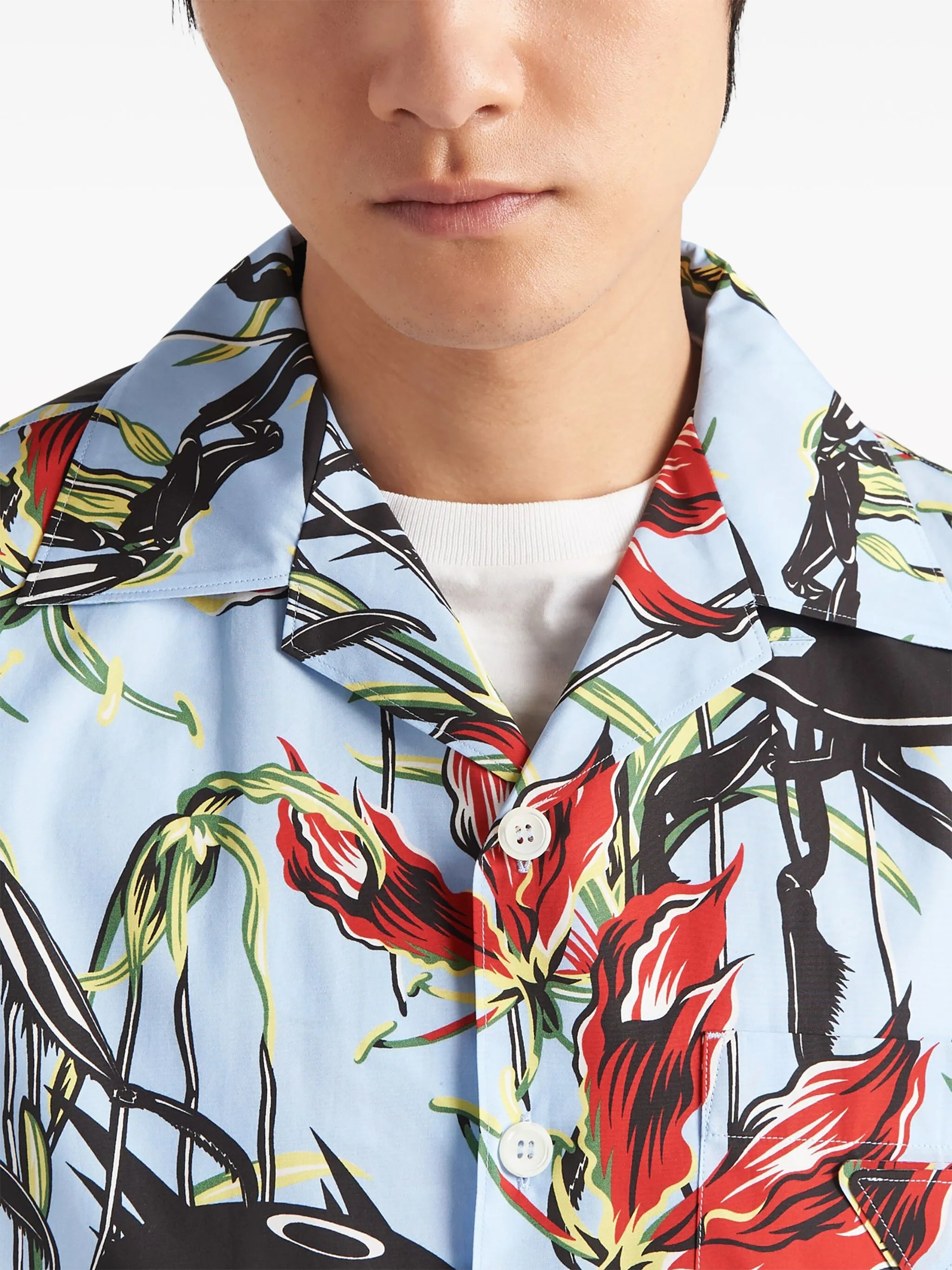 UFO-print cotton shirt