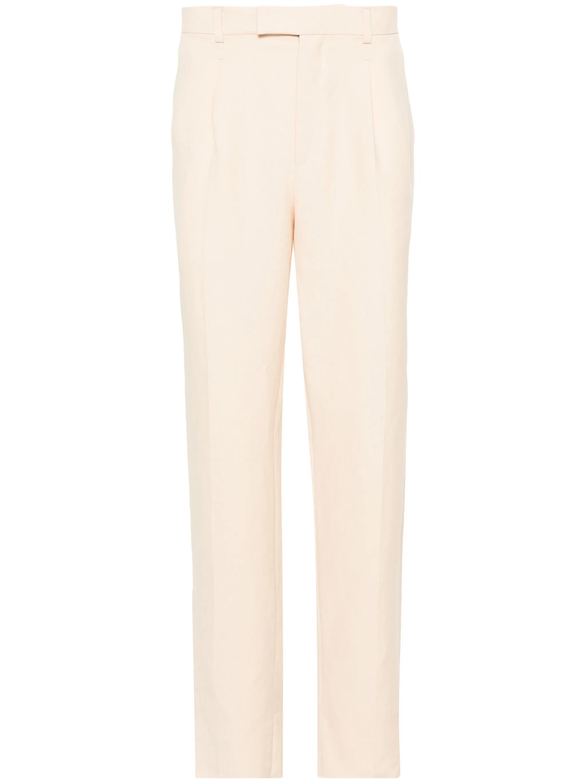 Oasi tapered-leg linen trousers