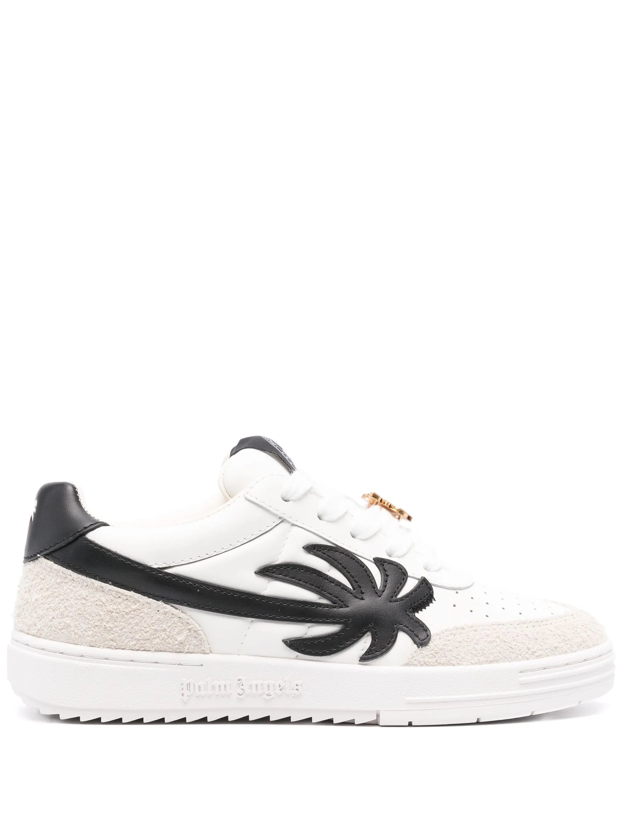 logo-appliqué leather sneakers