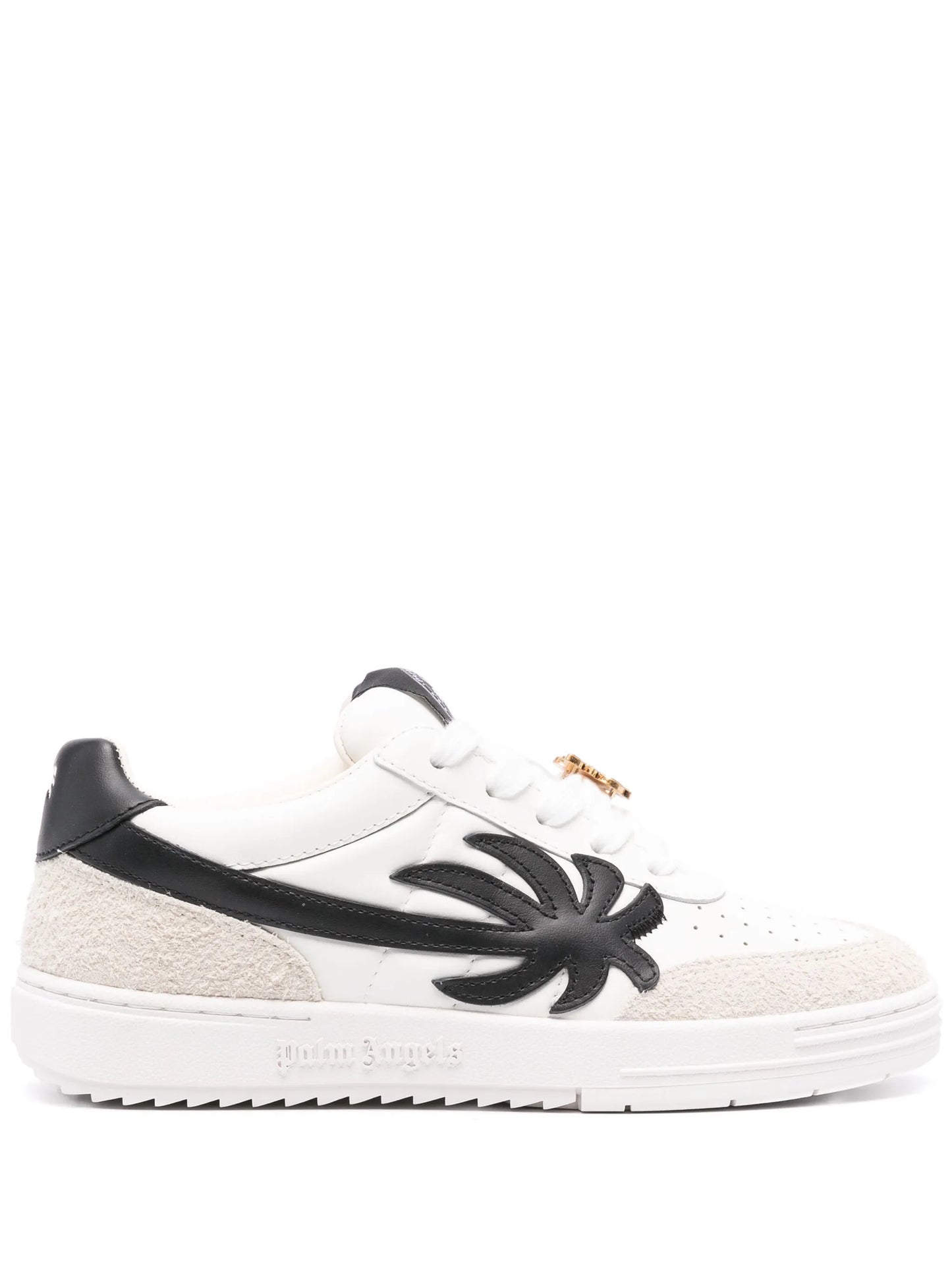 logo-appliqué leather sneakers