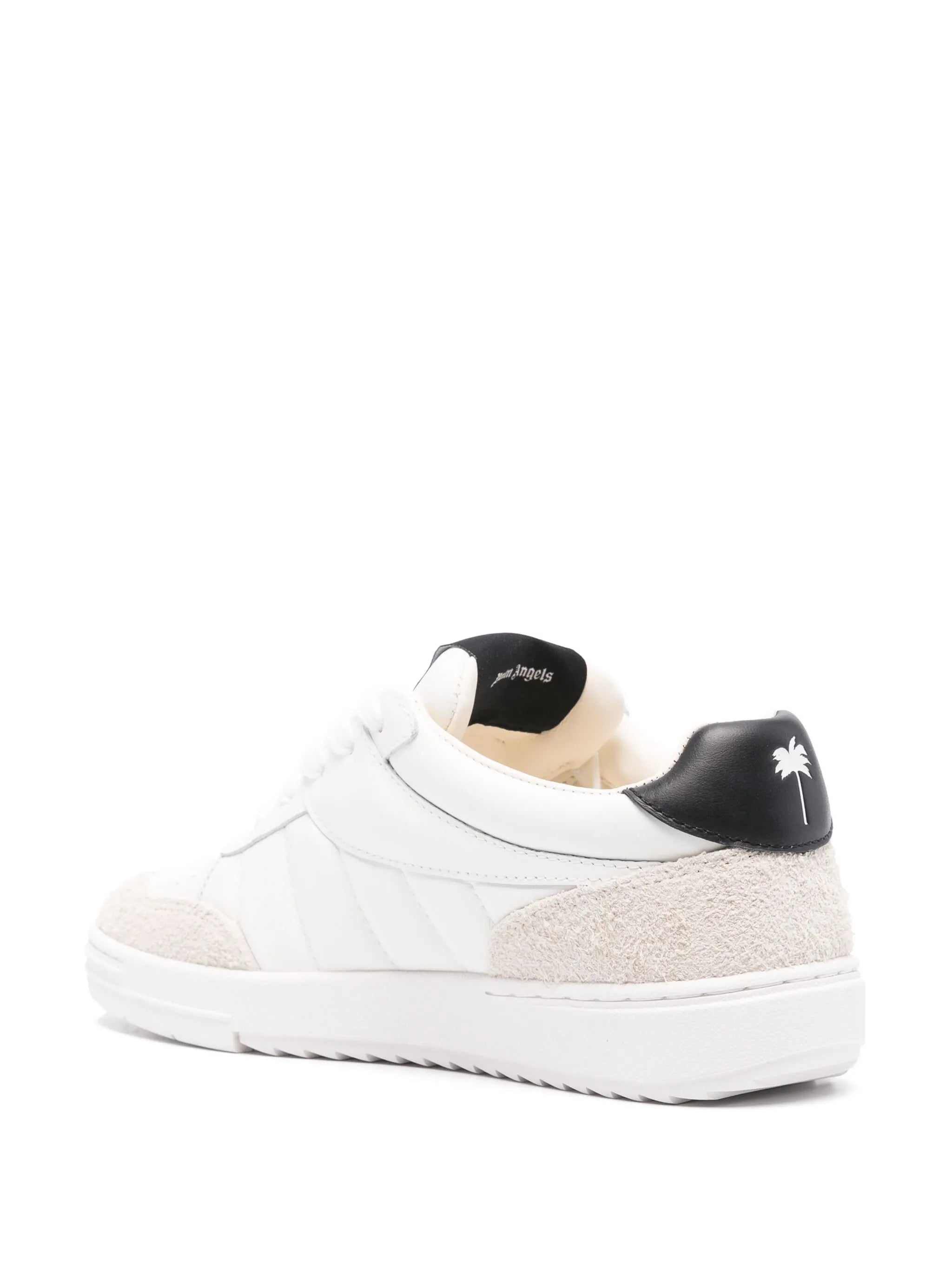logo-appliqué leather sneakers