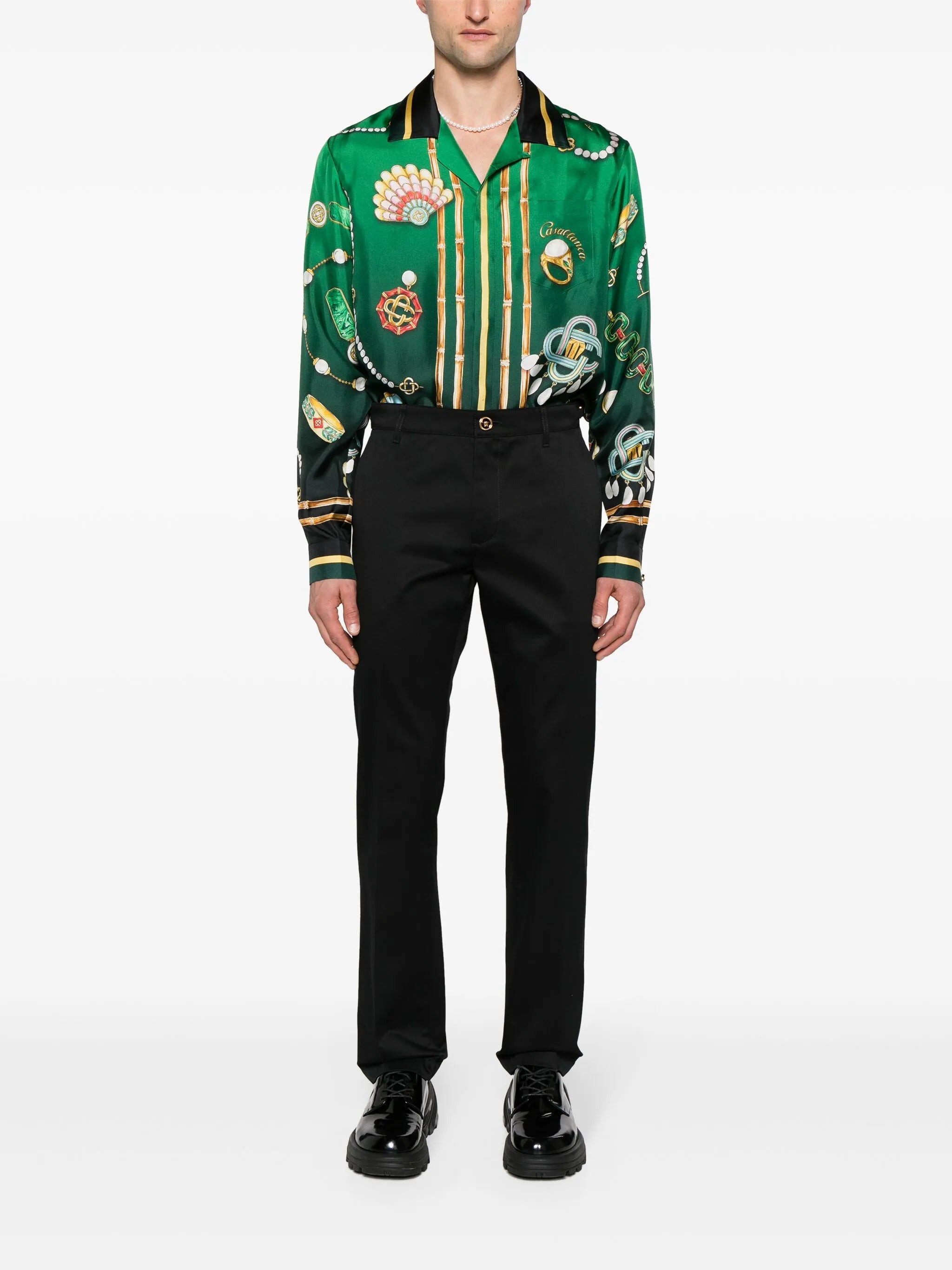 Medusa Biggie mid-rise straight-leg trousers