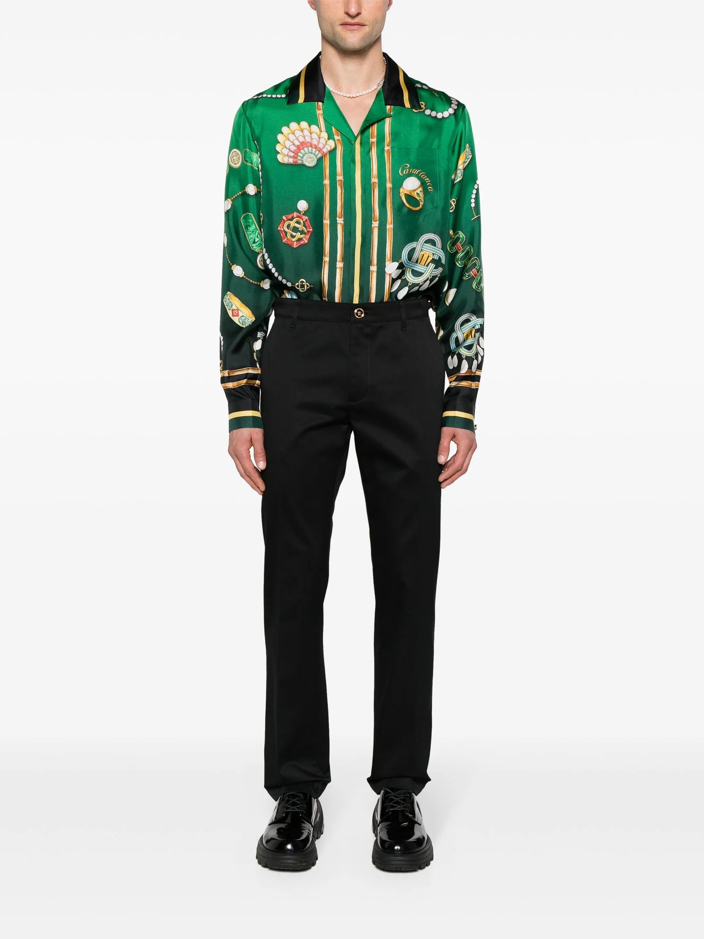 Medusa Biggie mid-rise straight-leg trousers