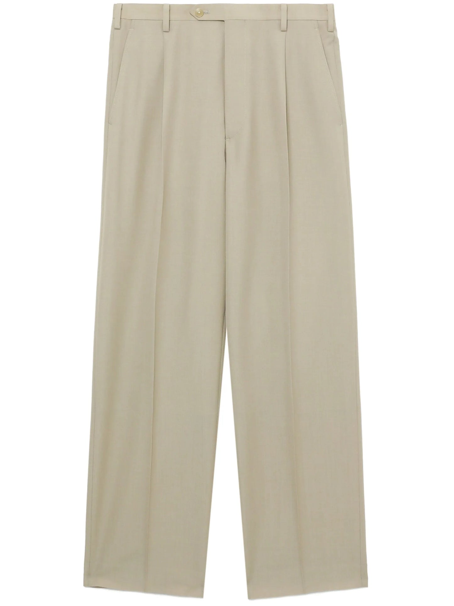 Tropical wool-mohair cropped trousers