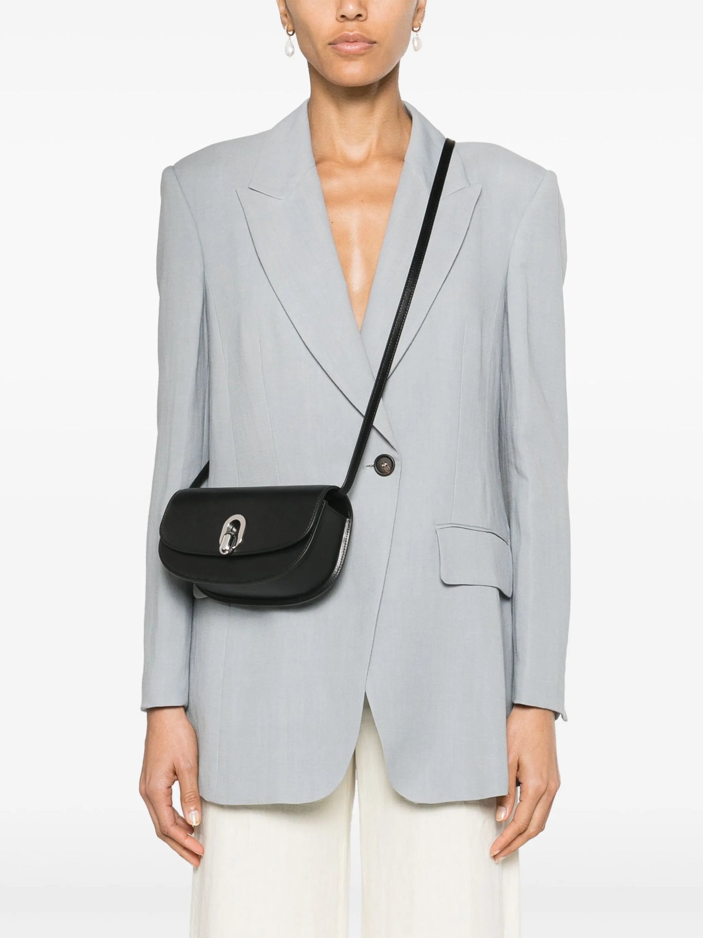 Tondo Crescent leather crossbody bag