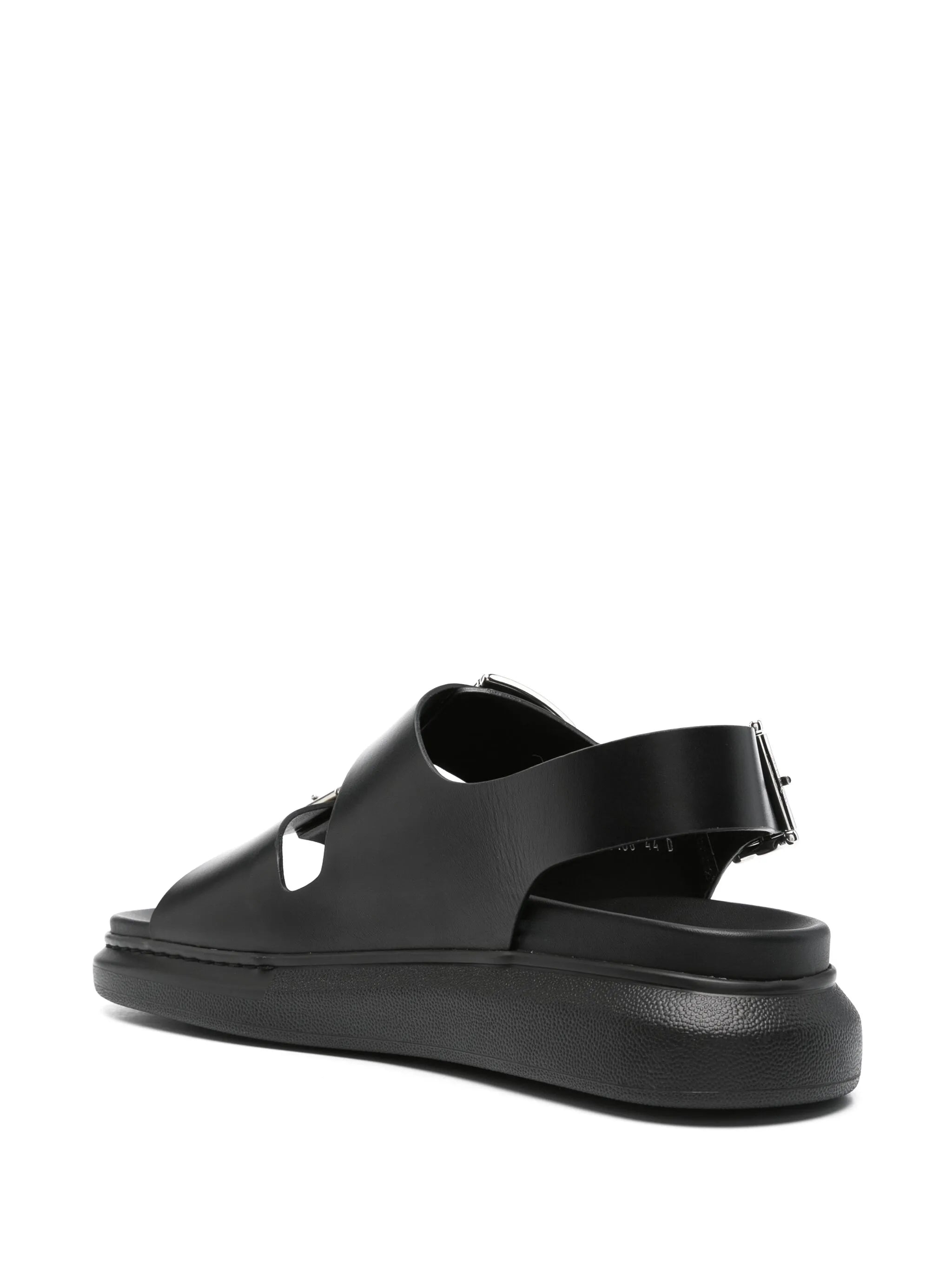 logo-debossed leather sandals