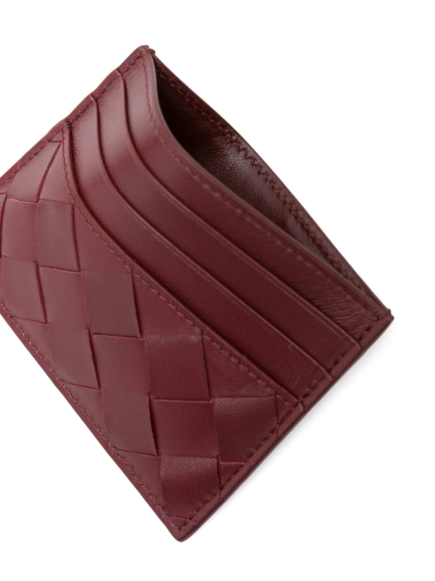 Intreccio leather cardholder