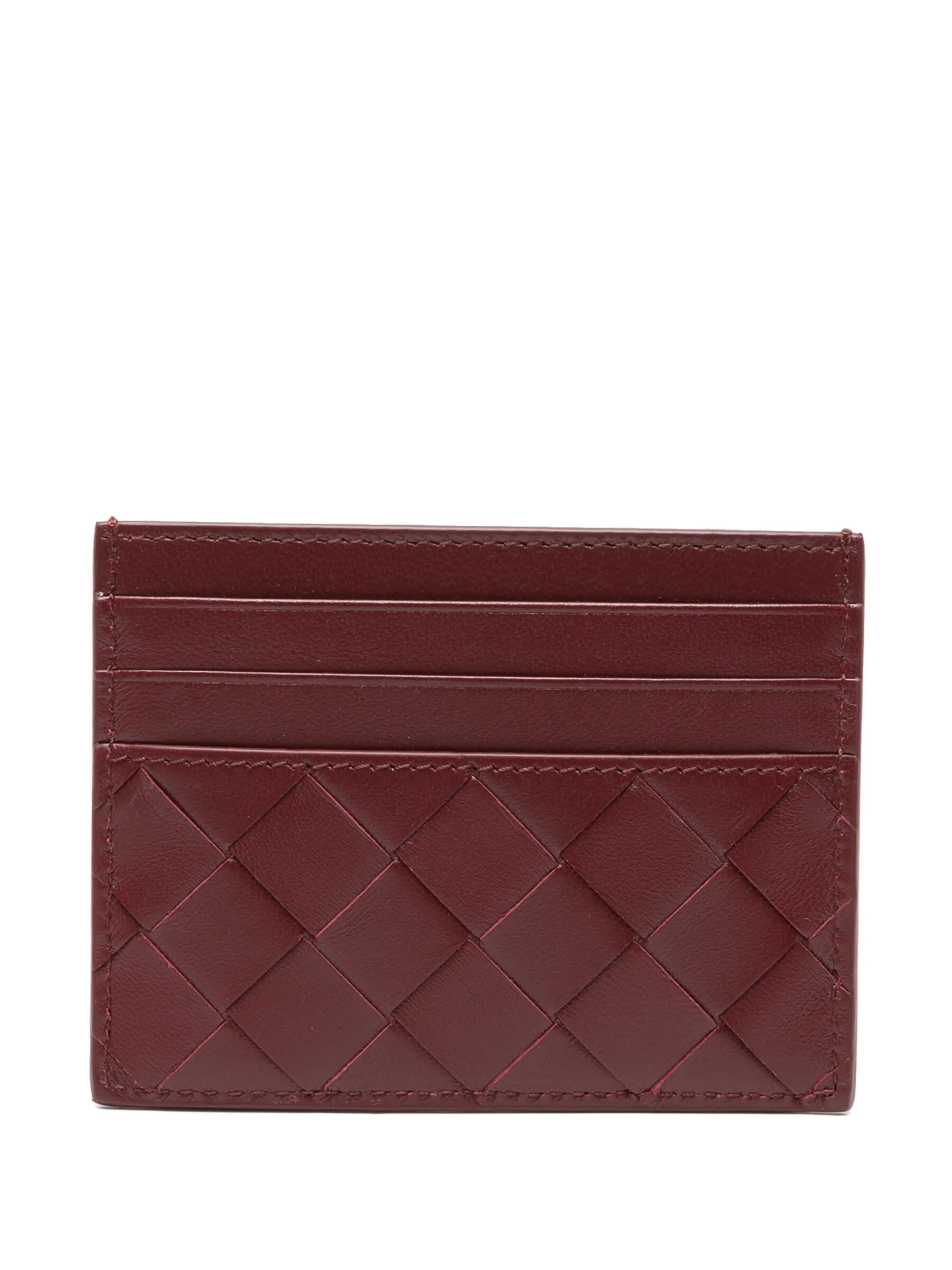 Intreccio leather cardholder