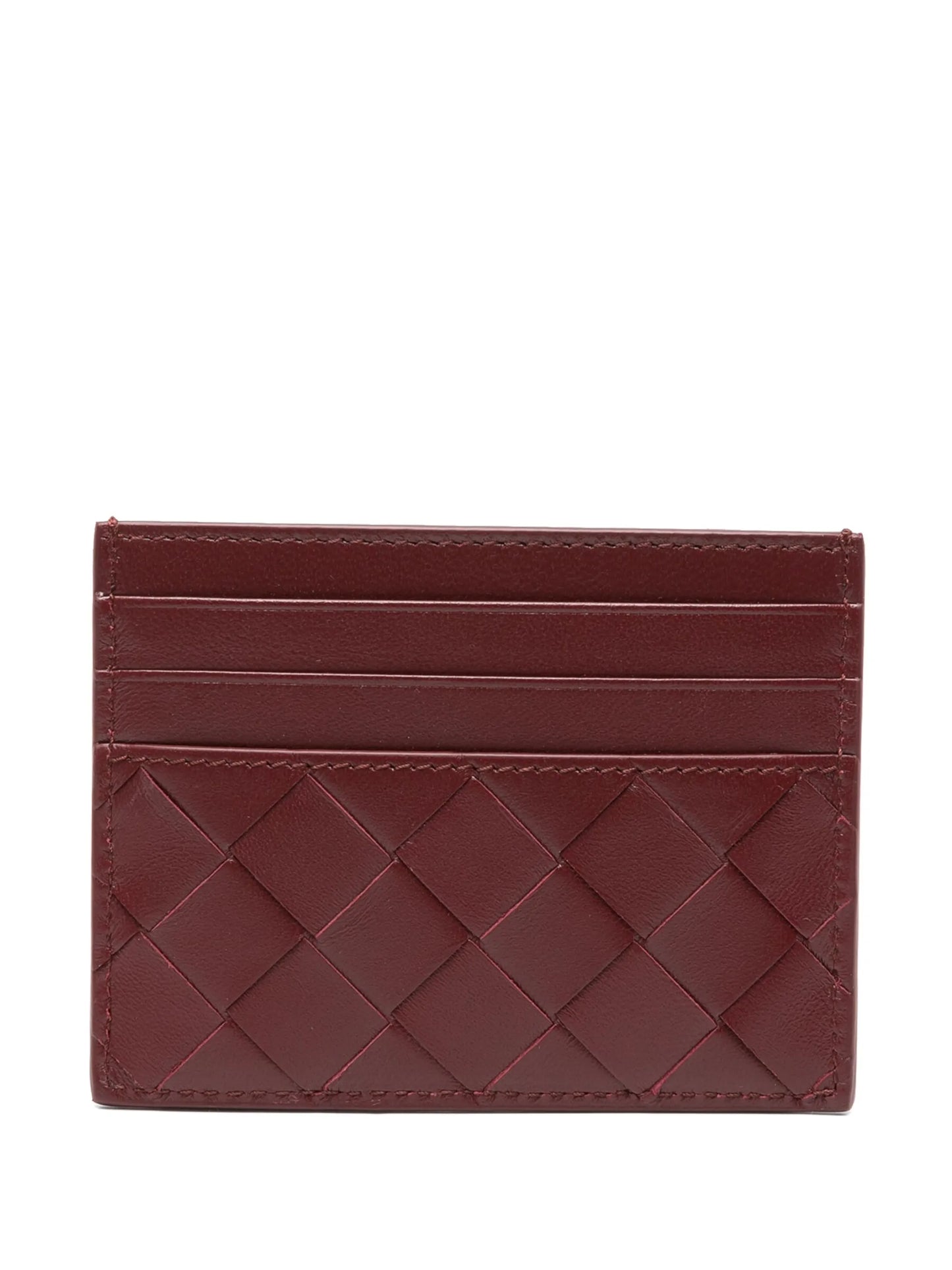 Intreccio leather cardholder