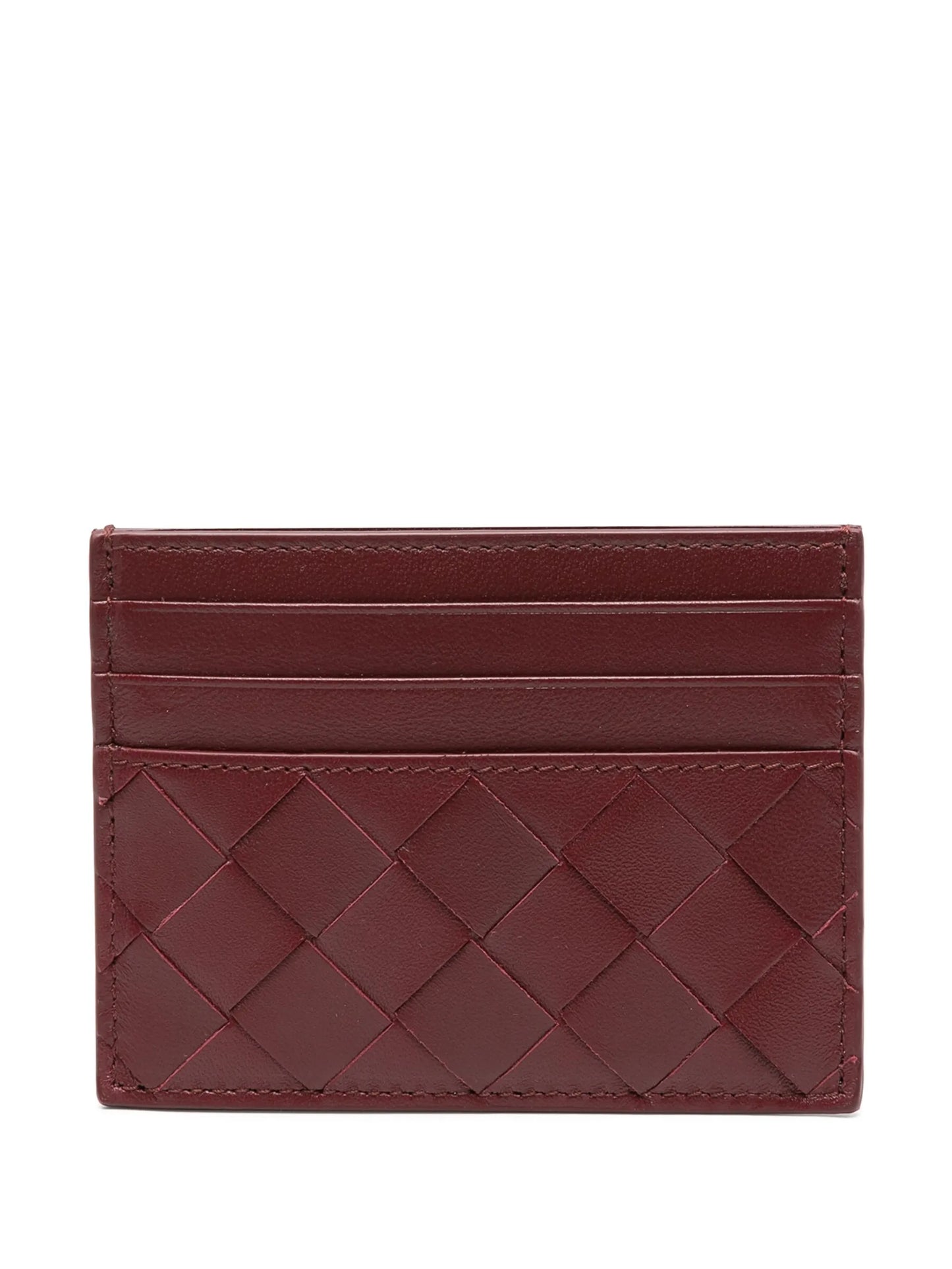 Intreccio leather cardholder