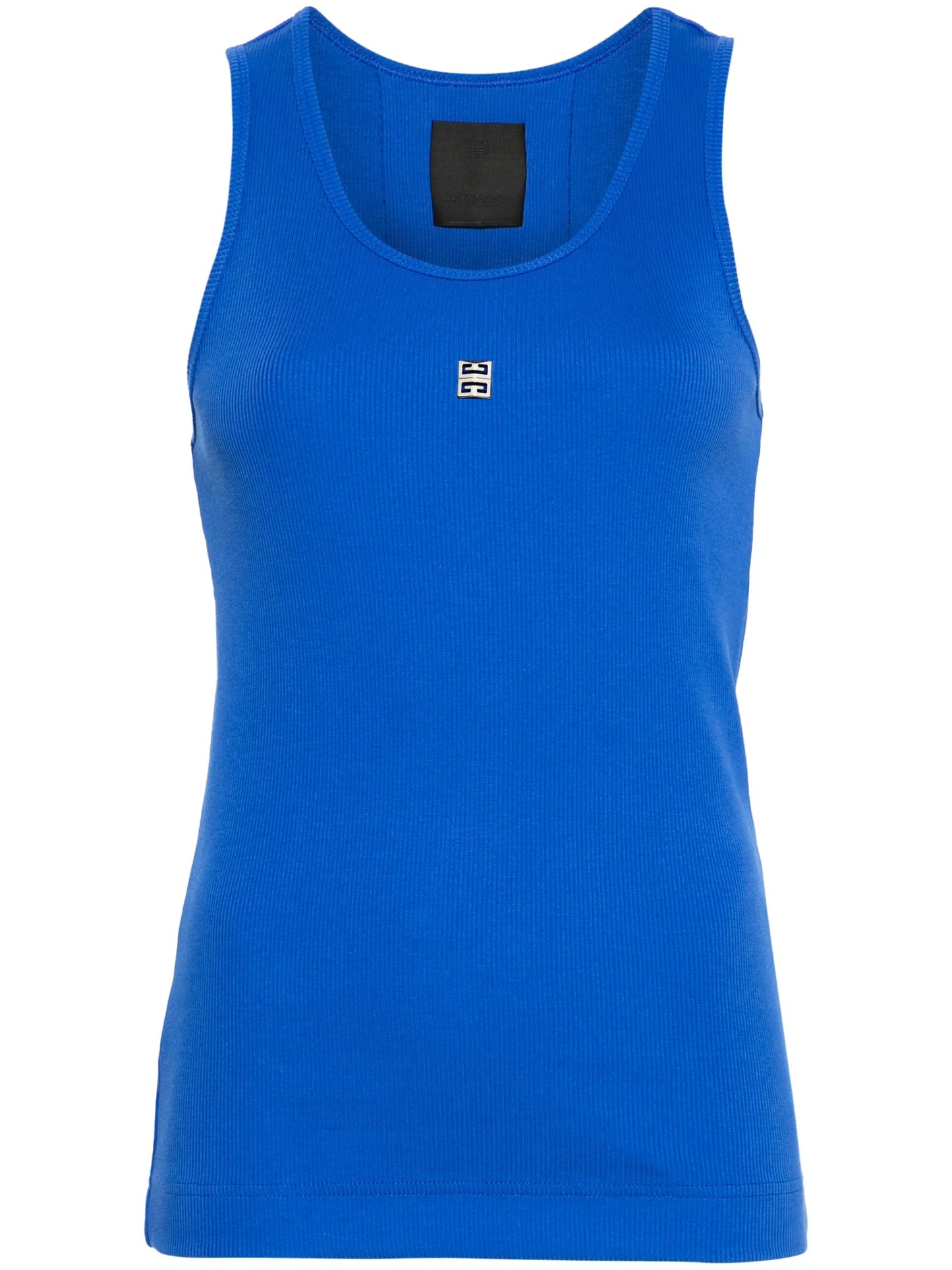 4G-plaque ribbed tank top