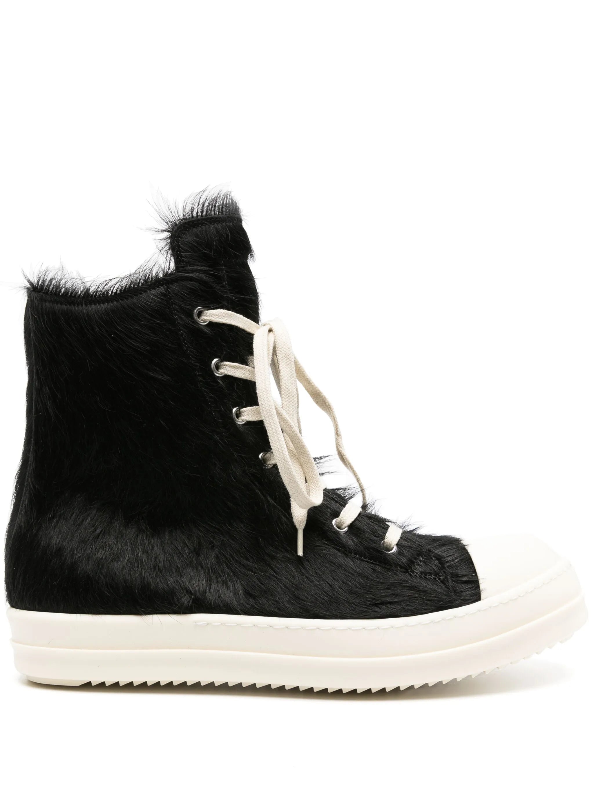 leather high-top sneakers