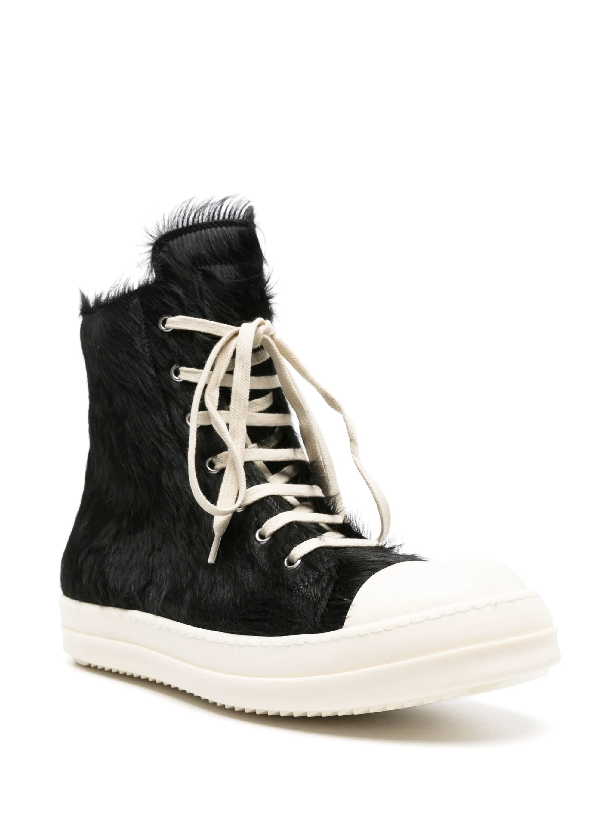 leather high-top sneakers