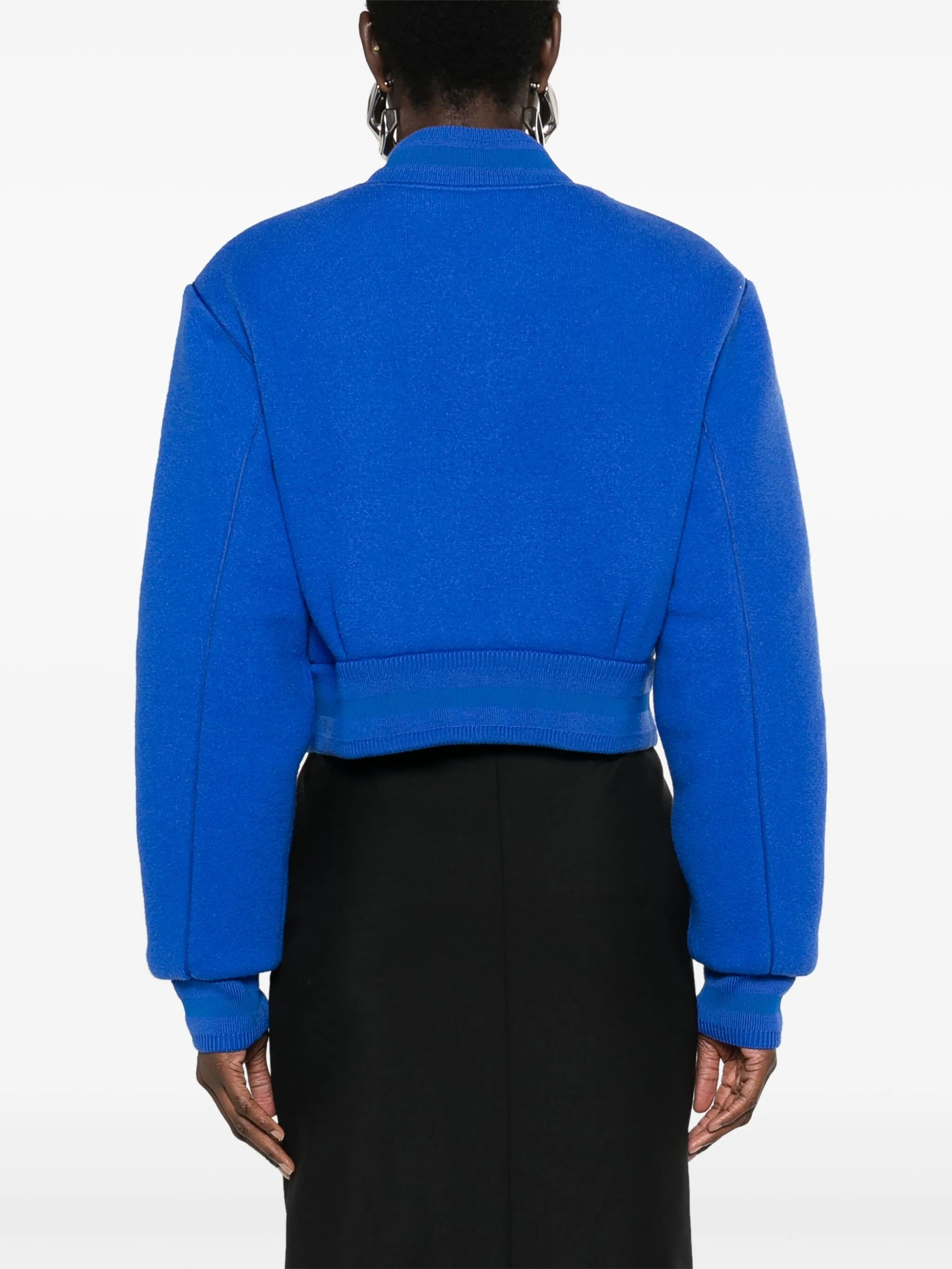 cropped wool bomber jacket