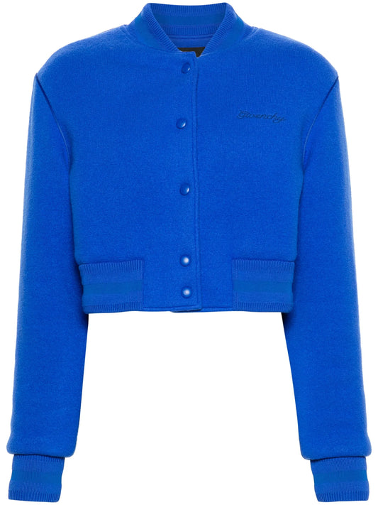 cropped wool bomber jacket