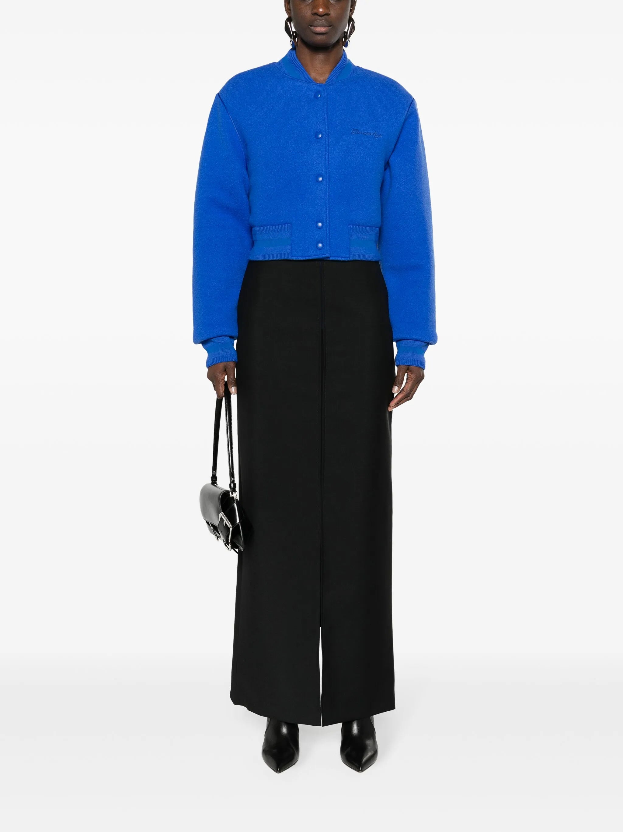 cropped wool bomber jacket