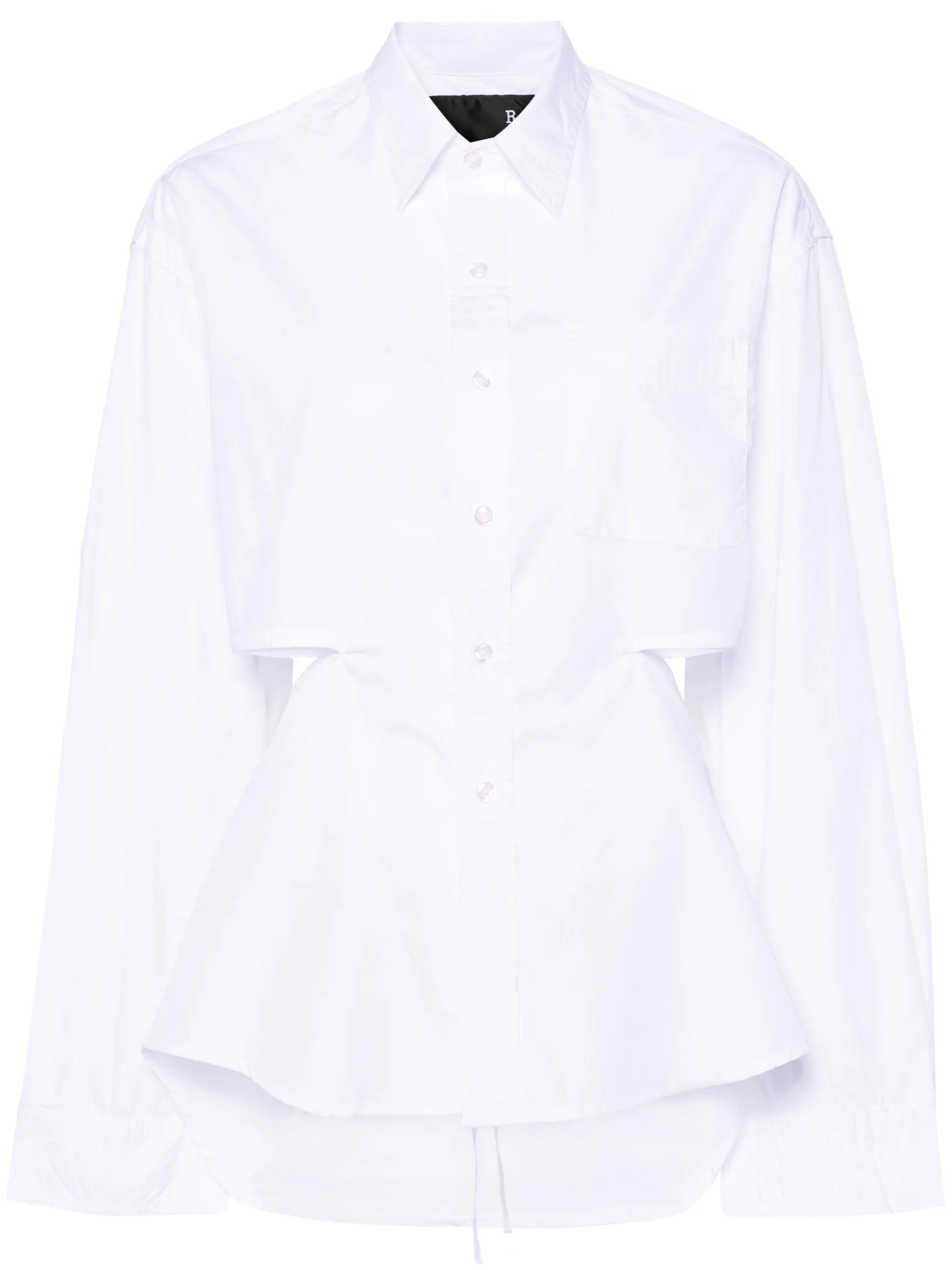 open-back cotton shirt