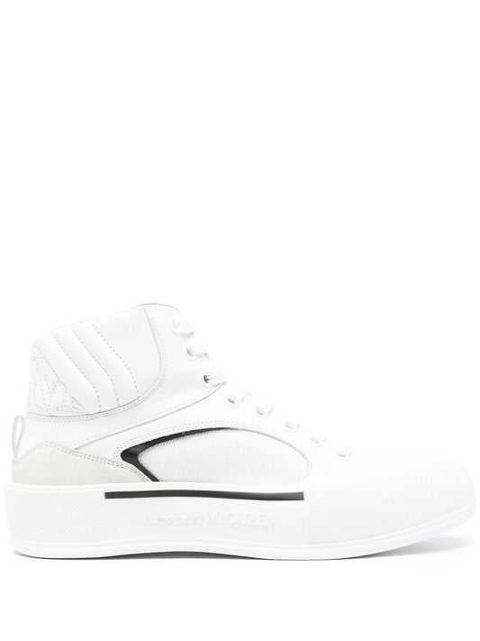 Seal-embroidered sneakers