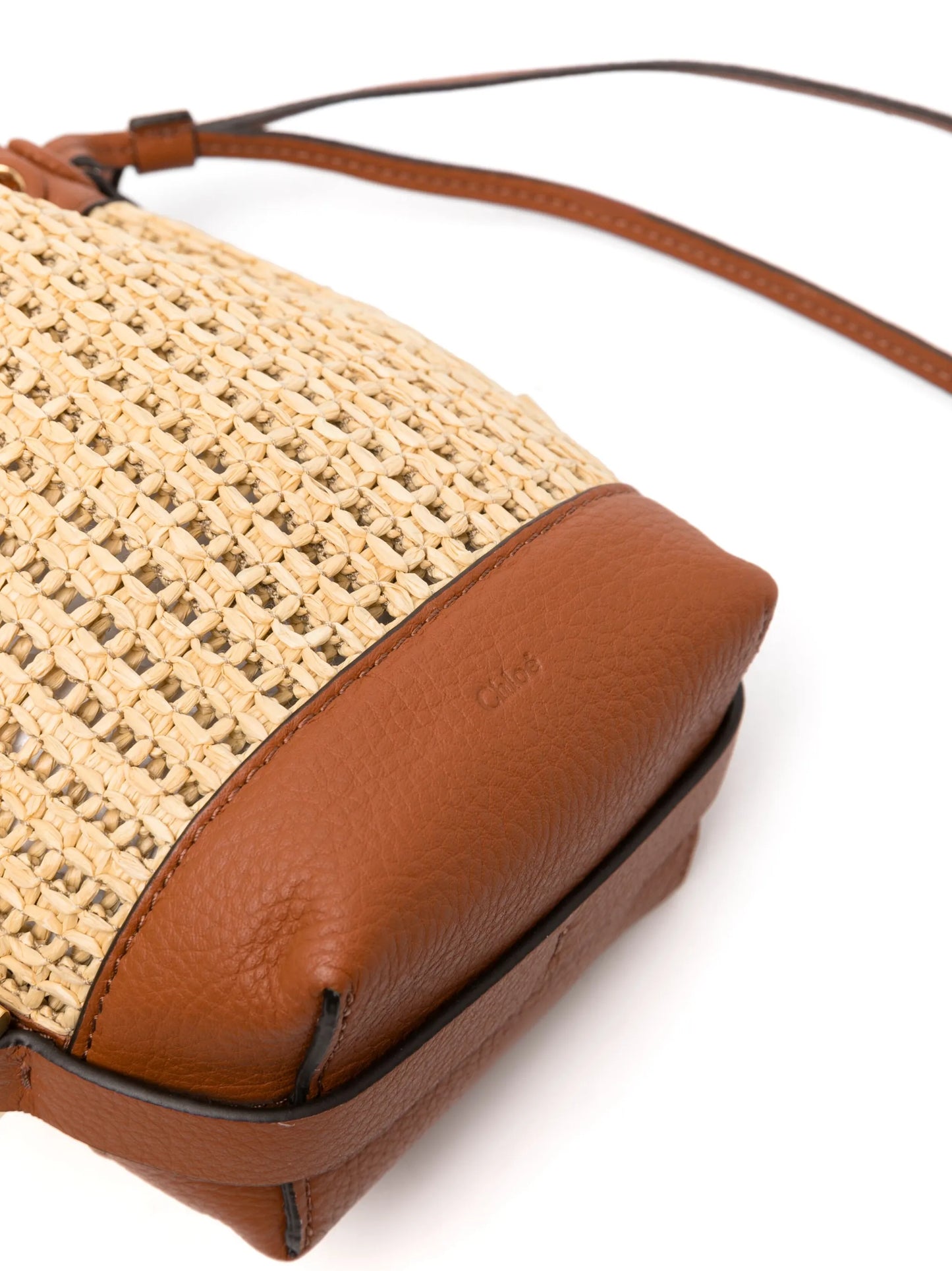 mini Marcie raffia bucket bag