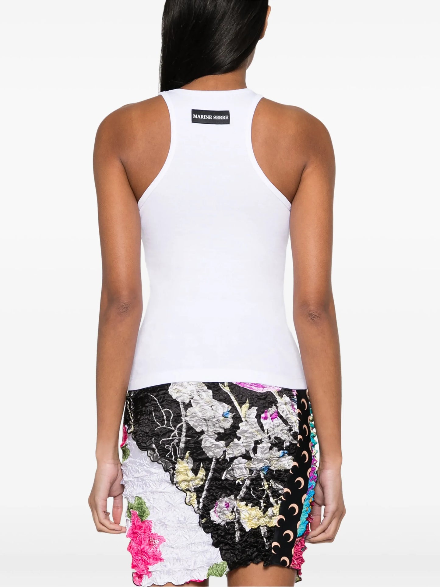 Crescent Moon-embroidered tank top