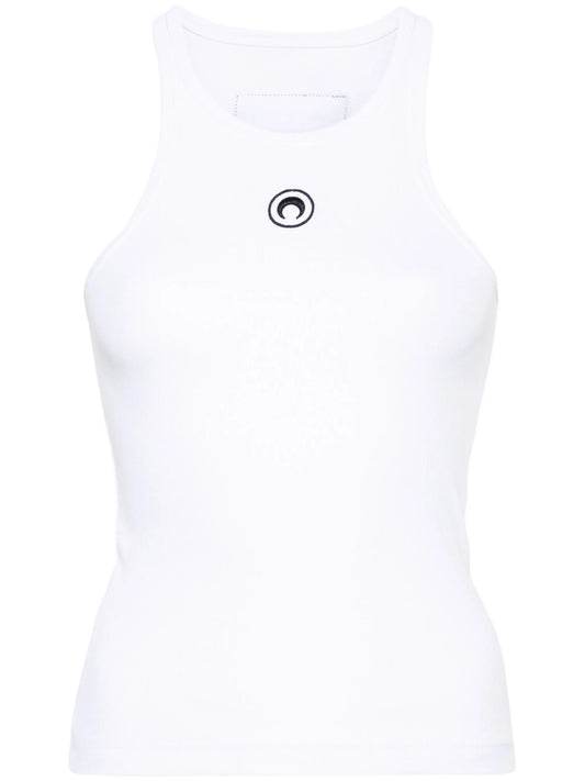 Crescent Moon-embroidered tank top