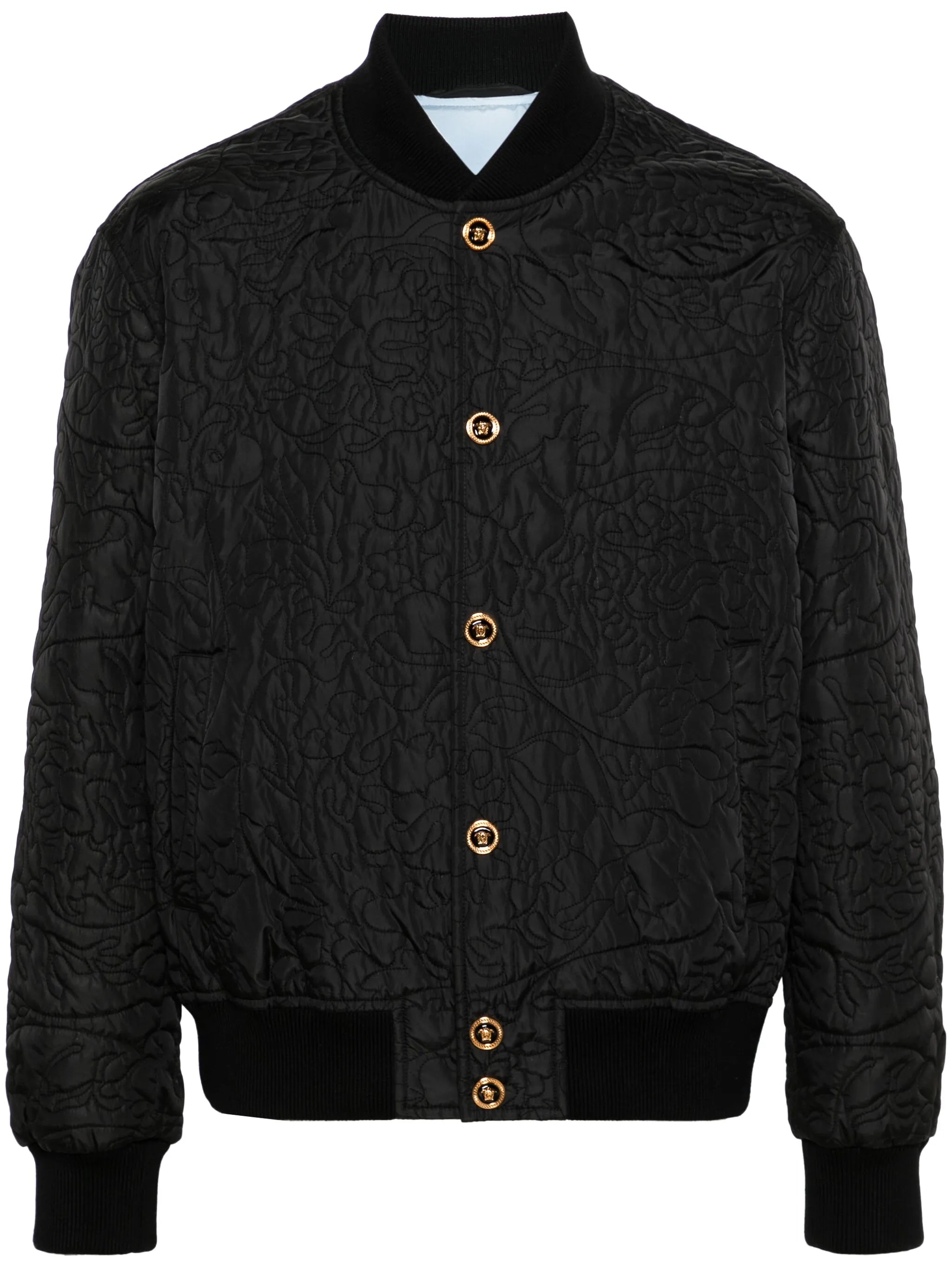 Barocco-quilted bomber jacket